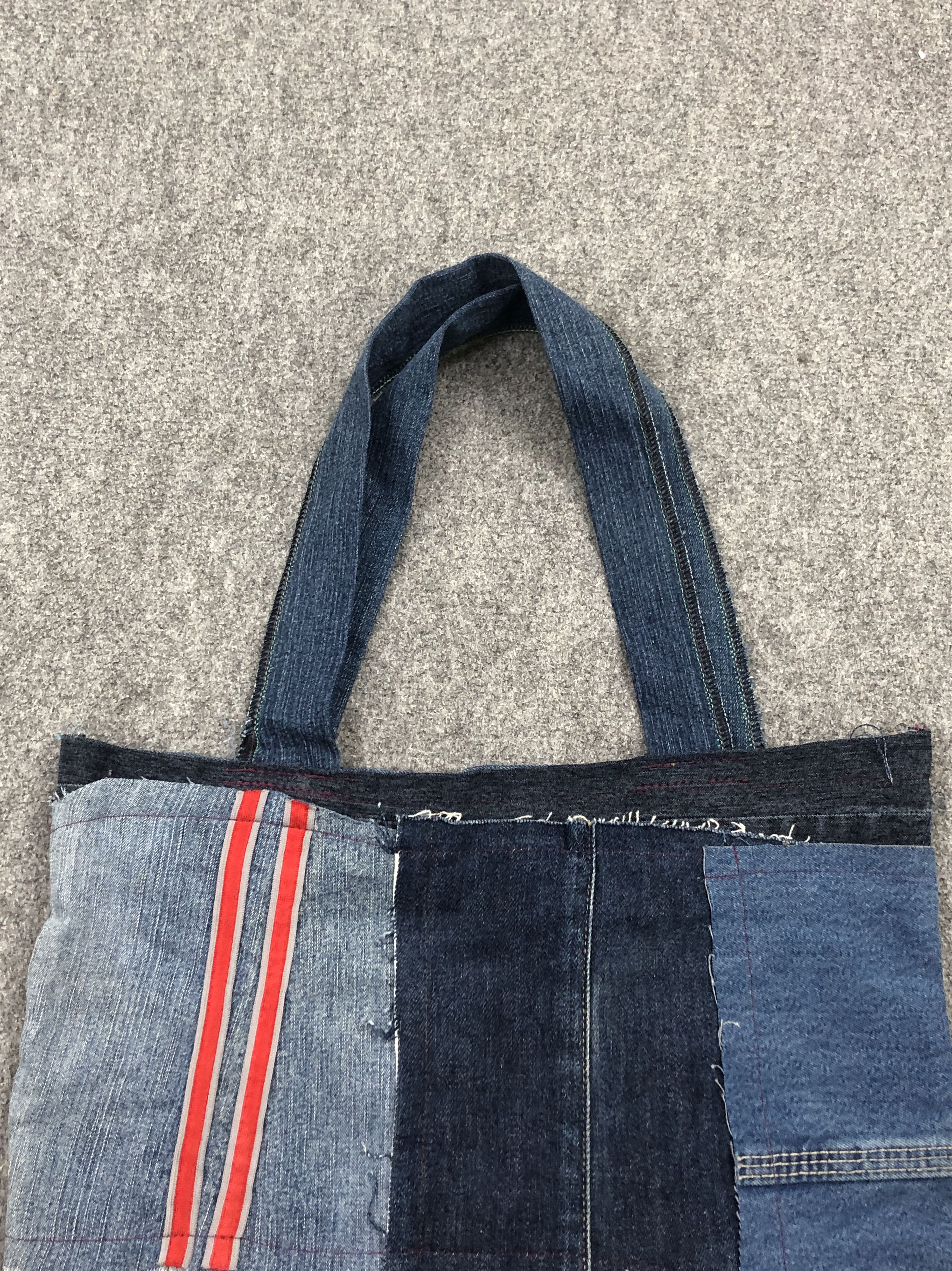Japanese Brand Vintage Japanese Brand Jeans Upcycle Totebag BG0155 Size ONE SIZE - 2 Thumbnail