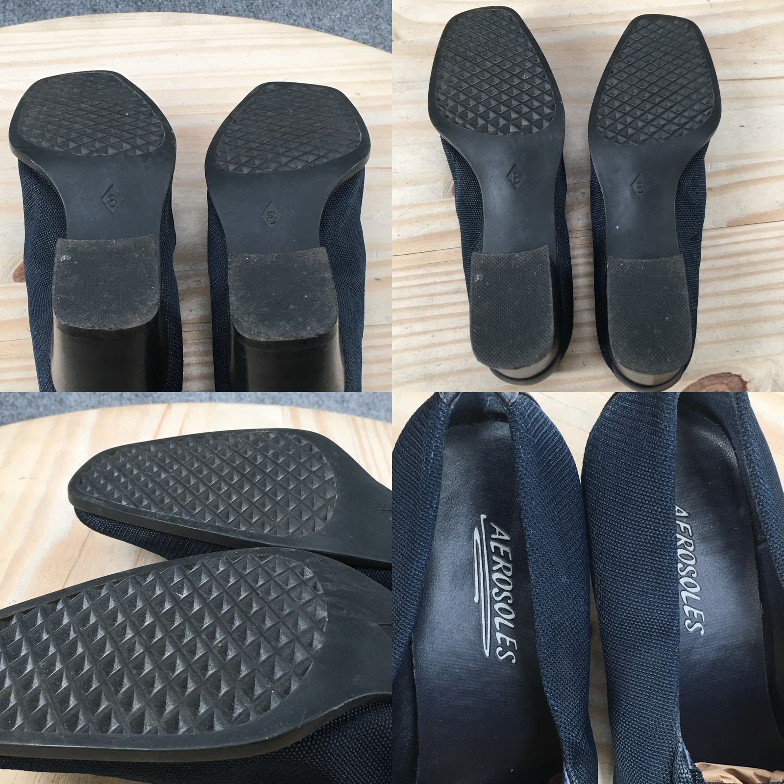 Vintage Aerosoles Heels Womens 8 M Stack It Pump Blue Fabric Slip On Square Toe Casual Shoes Size US 8 / IT 38 - 9 Thumbnail