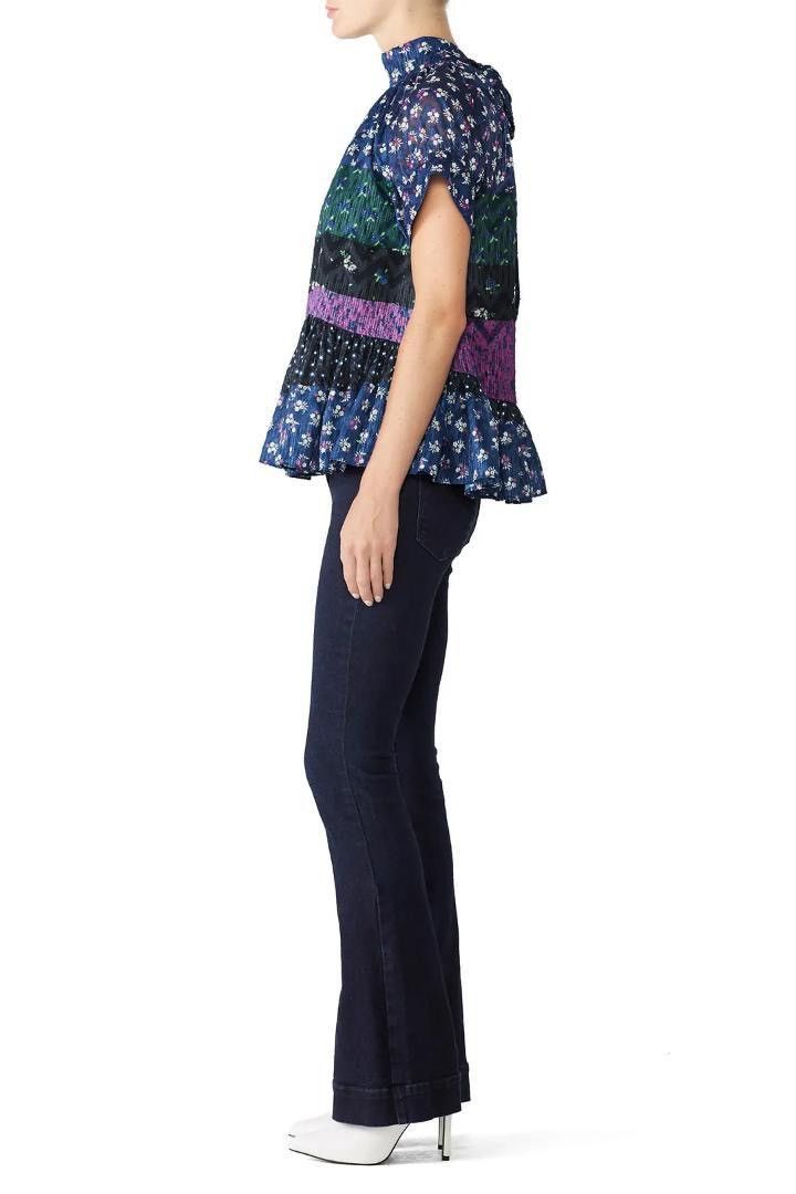 Opening Ceremony Opening Ceremony Navy Floral Blouse Size XS / US 0-2 / IT 36-38 - 9 Thumbnail
