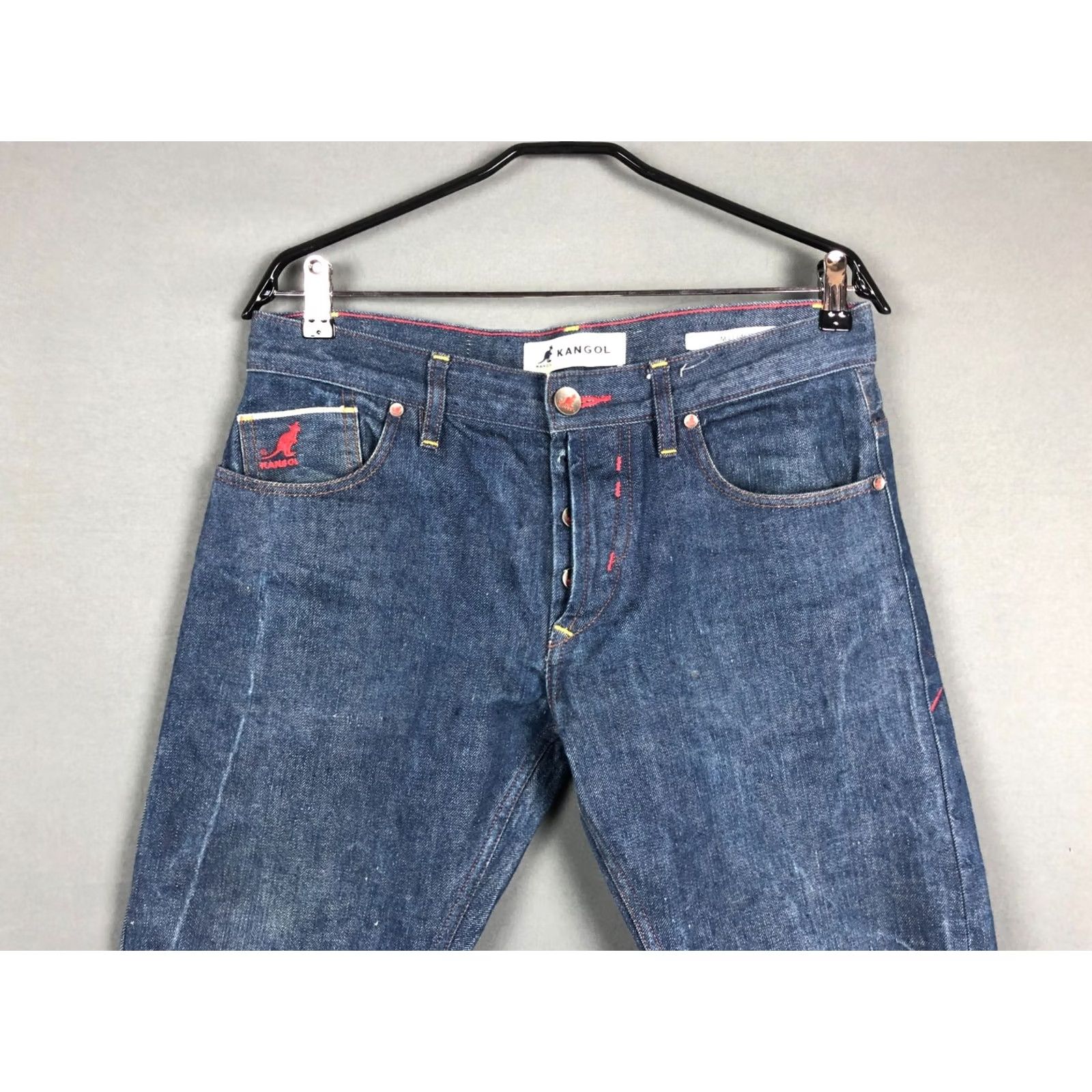 Kangol Kangol Jeans Mens One Size Blue Selvedge Cotton Men Slim Low Rise Fit Size US 35 - 4 Thumbnail