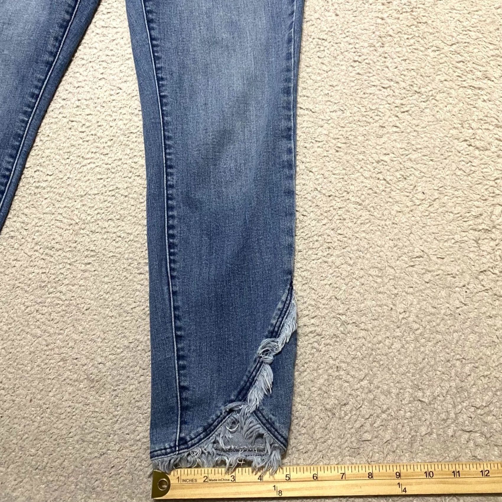 Denime Liverpool Jeans Liverpool Womens Jeans Blue Medium Wash 8 Skinny Crop 5-Pocket Denim Stretch Mid Rise Womens Jeans Size 30" / US 8 / IT 44 - 5 Thumbnail