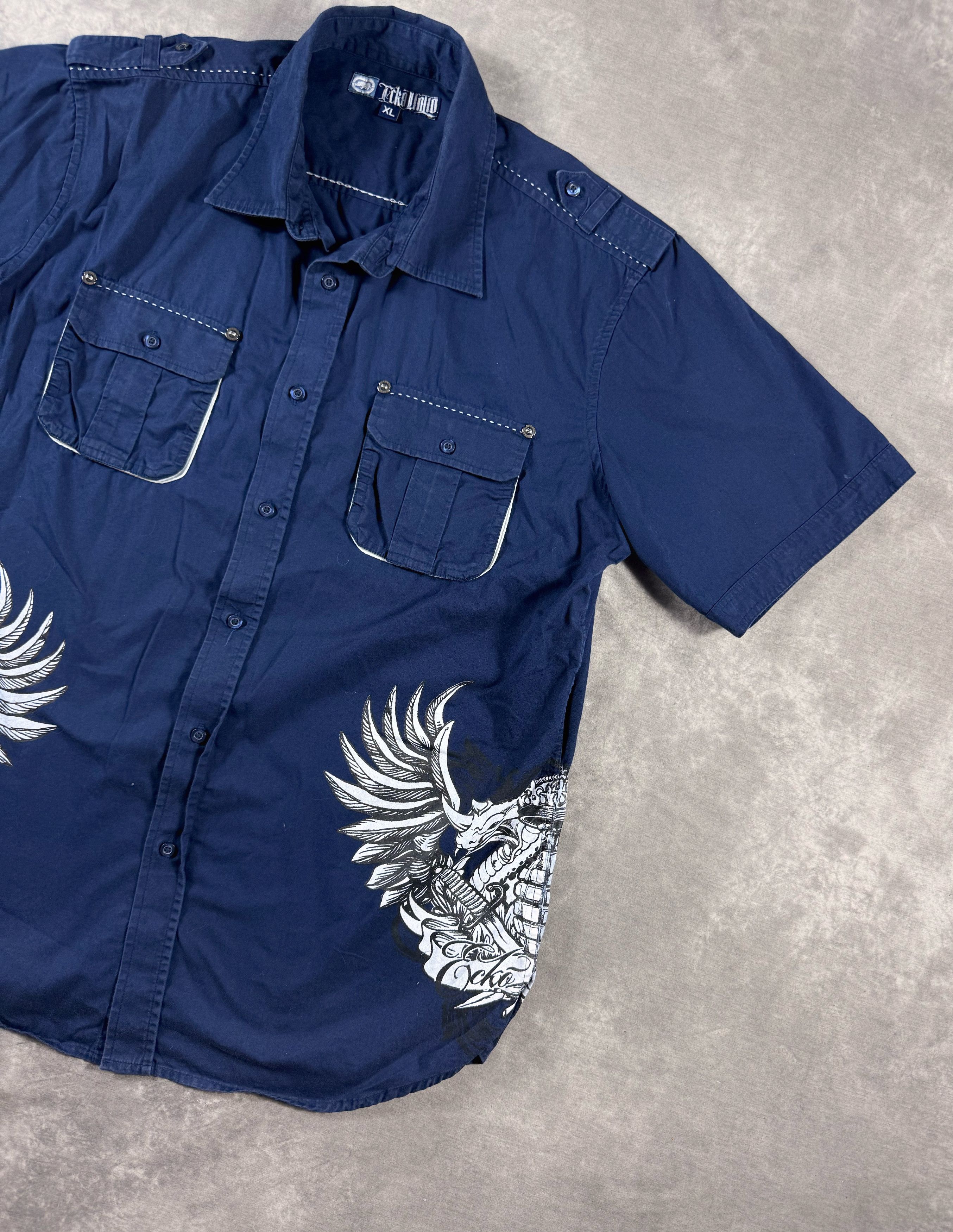 Ecko Unltd. Ecko Unltd Heaven & Hell XL Short Sleeve Shirt Vintage Y2K Size US XL / EU 56 / 4 - 13 Thumbnail