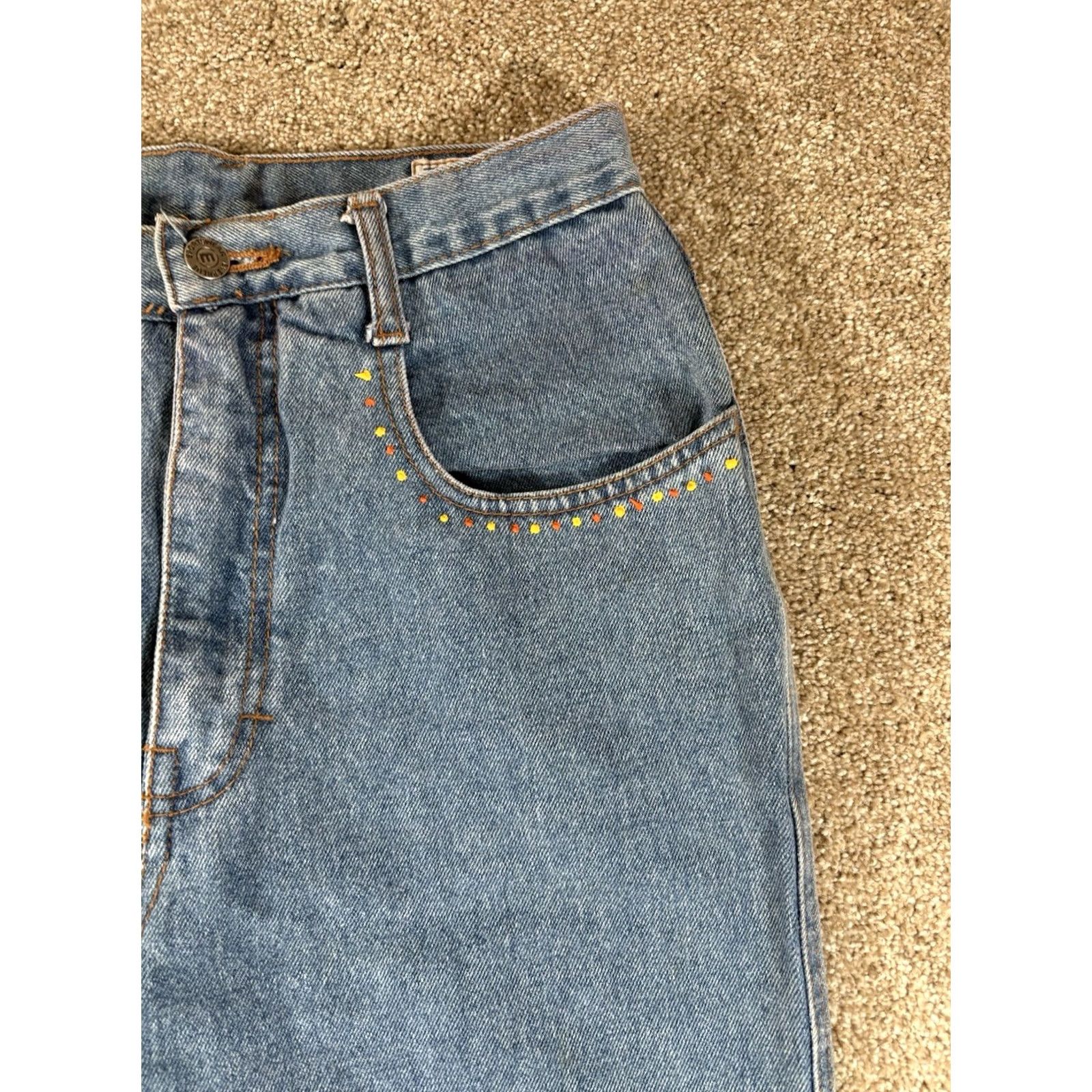 Denime VINTAGE Ever Blue Womens Jeans Boho 1990s Straight Leg Medium Wash 27x29 Denim Size 27" / US 4 / IT 40 - 3 Thumbnail