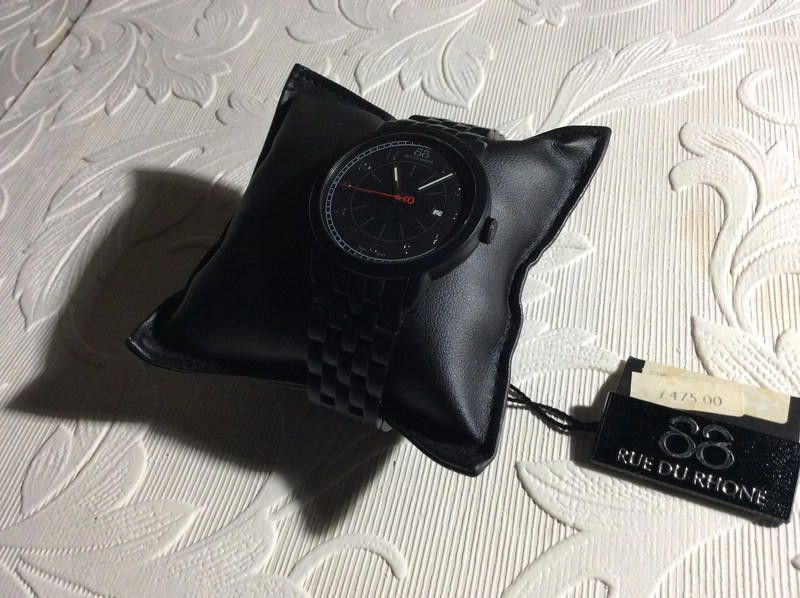Designer 88 Rue Due Rhone men's black watch Size ONE SIZE - 7 Thumbnail