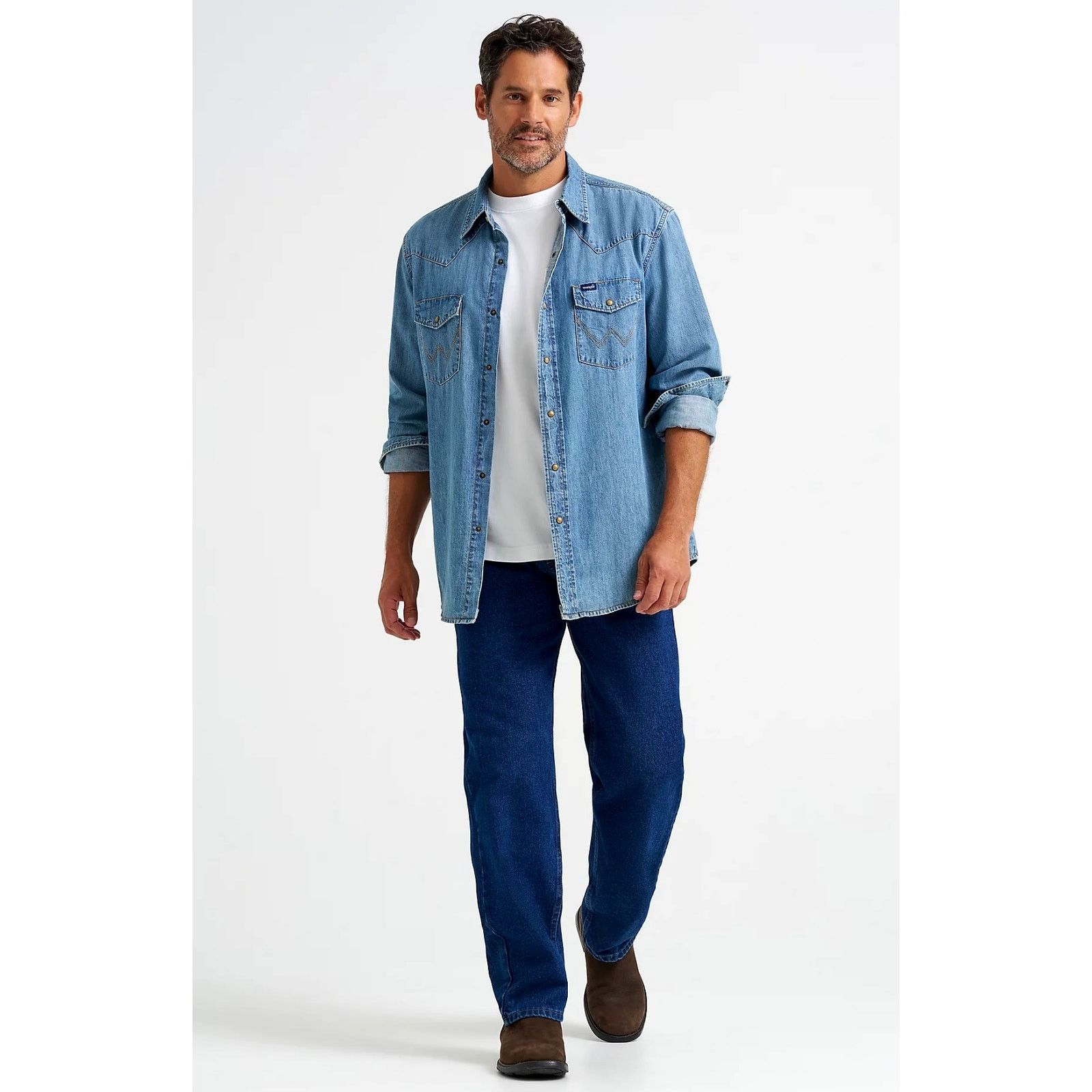 Wrangler Wrangler Authentic Mens Classic Straight Fit Jean Blue 40x30 Size US 40 / EU 56 - 2 Thumbnail