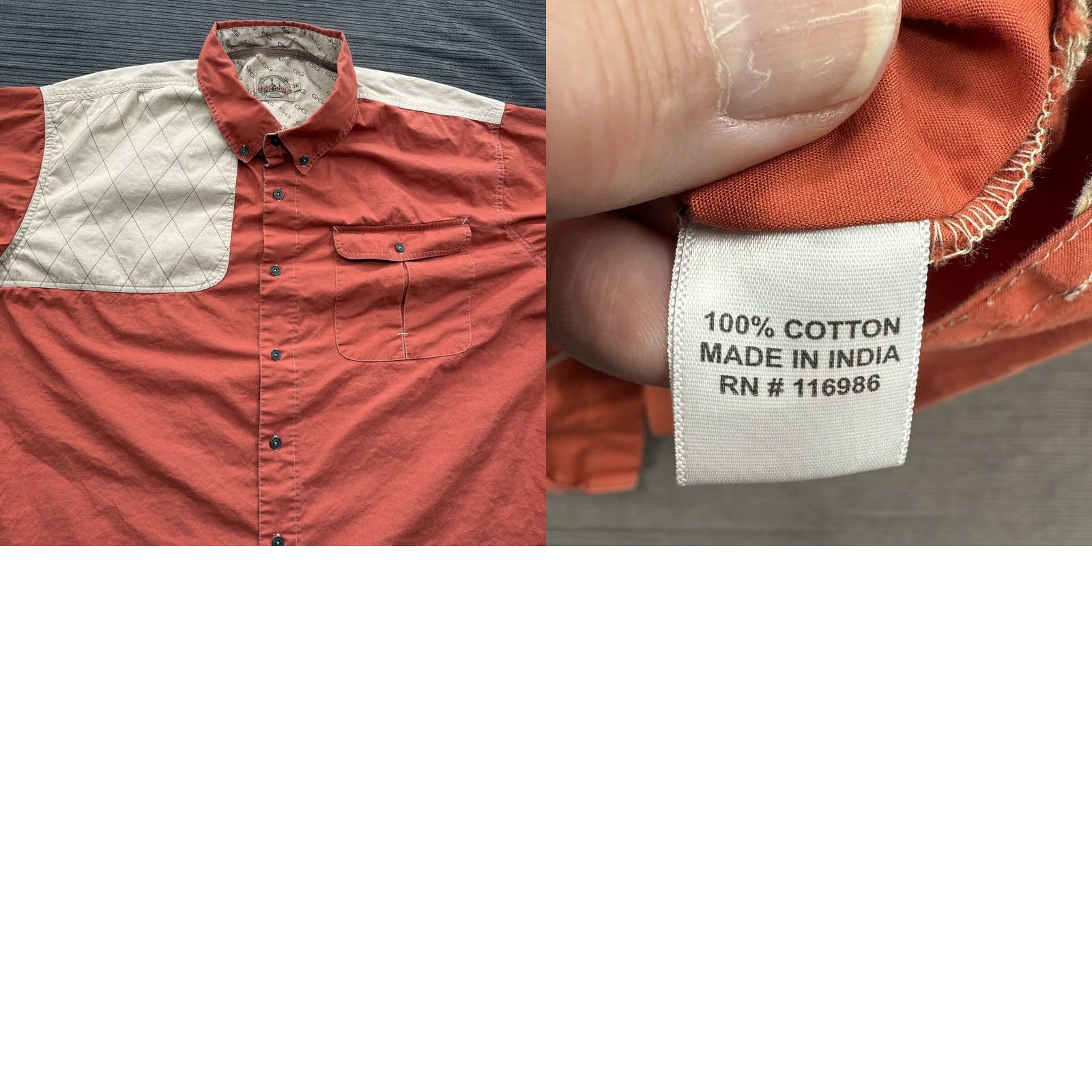Vintage VINTAGE Game Guard Shirt Mens 2XL Orange Tan Button Up Short Sleeve Outdoor Hunting Size US XXL / EU 58 / 5 - 8 Thumbnail