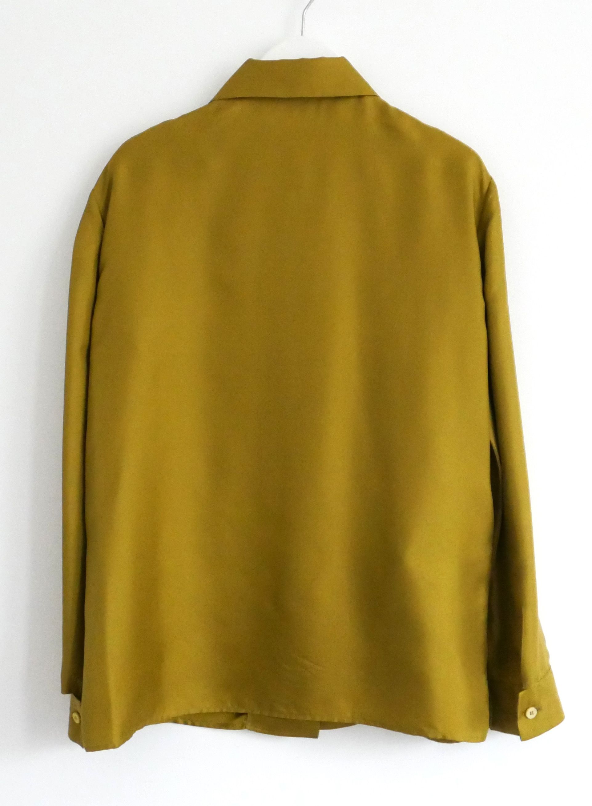 Prada Prada Fall 2015 Chartreuse Green Silk Shirt Size S / US 4 / IT 40 - 5 Thumbnail