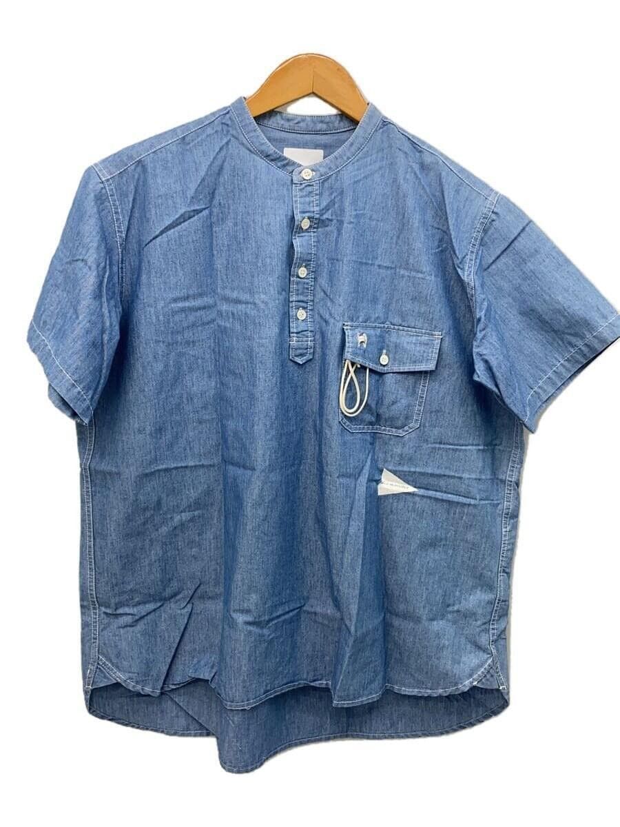 image of And Wander Denim Shirt in Blue, Men's (Size Large)