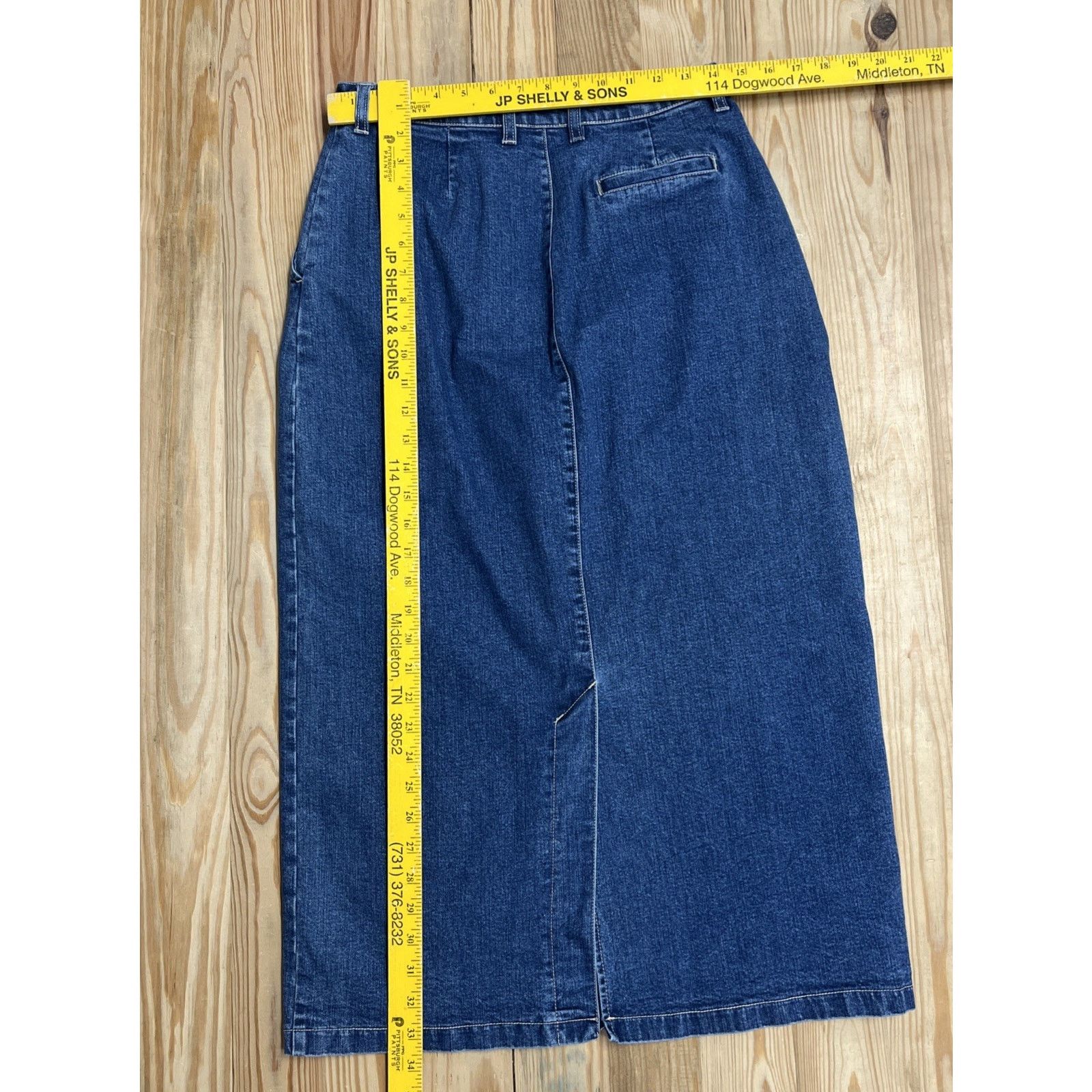 Gloria Vanderbilt Gloria Vanderbilt Skirt Women 12 Blue Denim Grunge Size 34" / US 12 / IT 48 - 4 Thumbnail