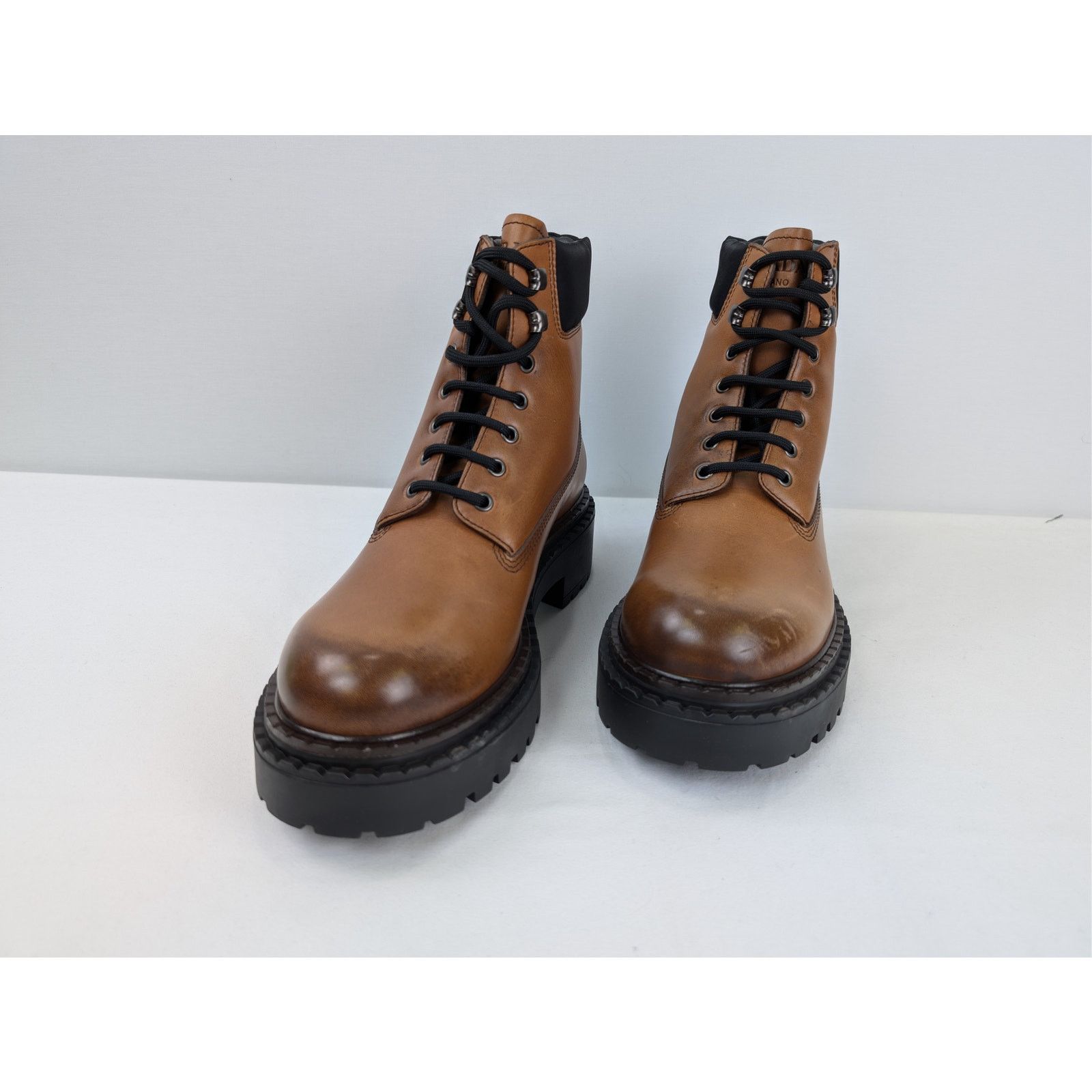 Prada o1rshd1 leather and recycled nylon ankle boots in Cognac Size US 10.5 / EU 43-44 - 8 Thumbnail