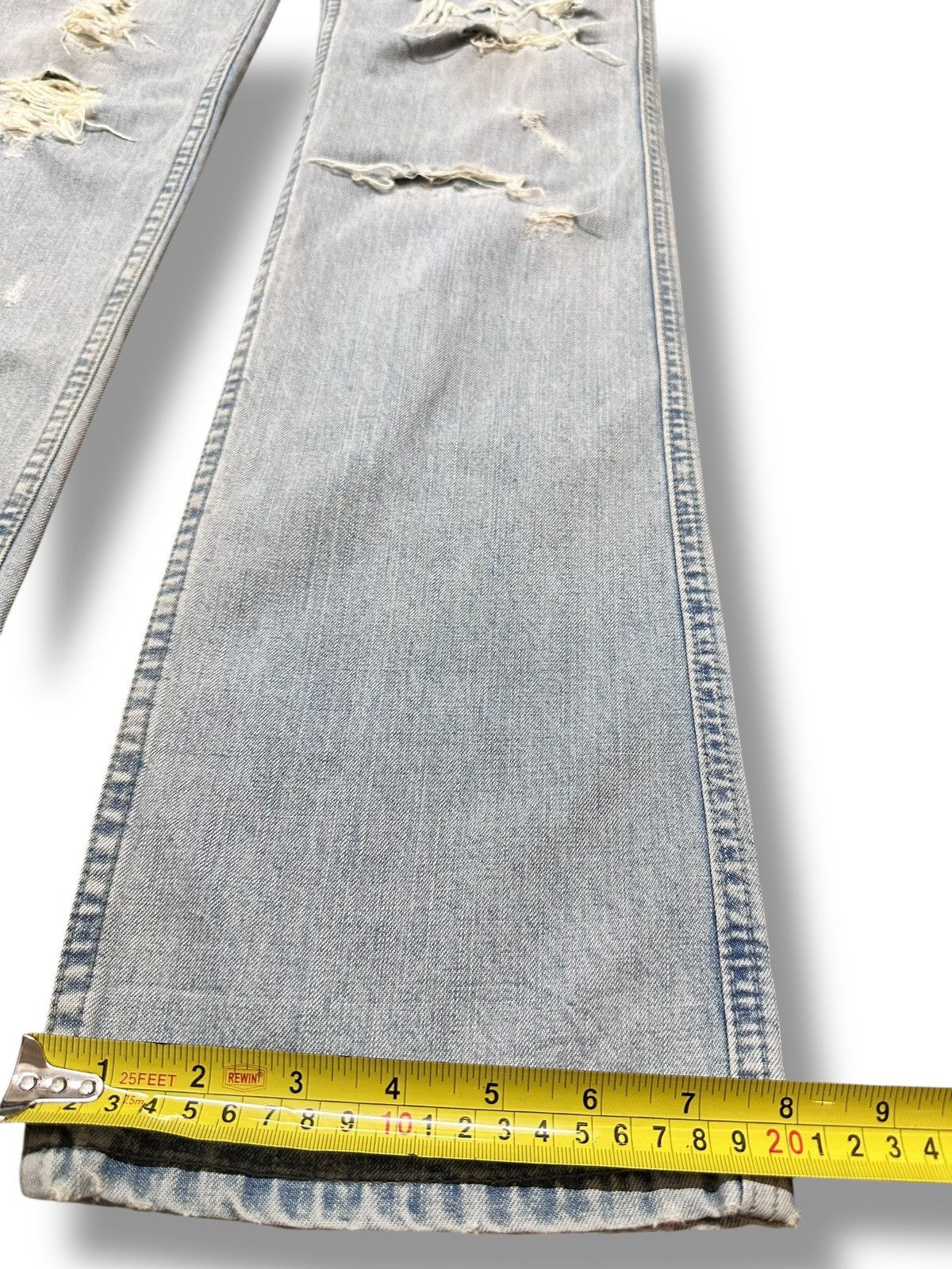 Japanese Brand Vintage LD Distressed Jean With Baggy Loose Style Faded Wash Size US 30 / EU 46 - 16 Thumbnail