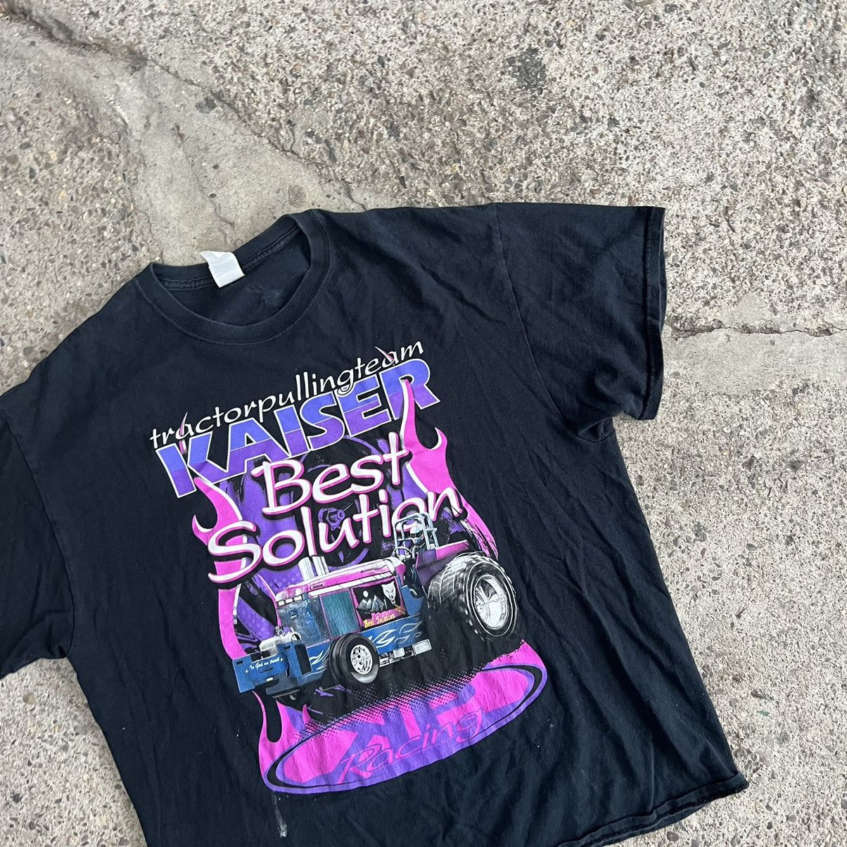 NASCAR × Vintage Crazy Vintage Essential Y2K Tractor Pulling Racing Tee Shirt Size US M / EU 48-50 / 2 - 4 Thumbnail