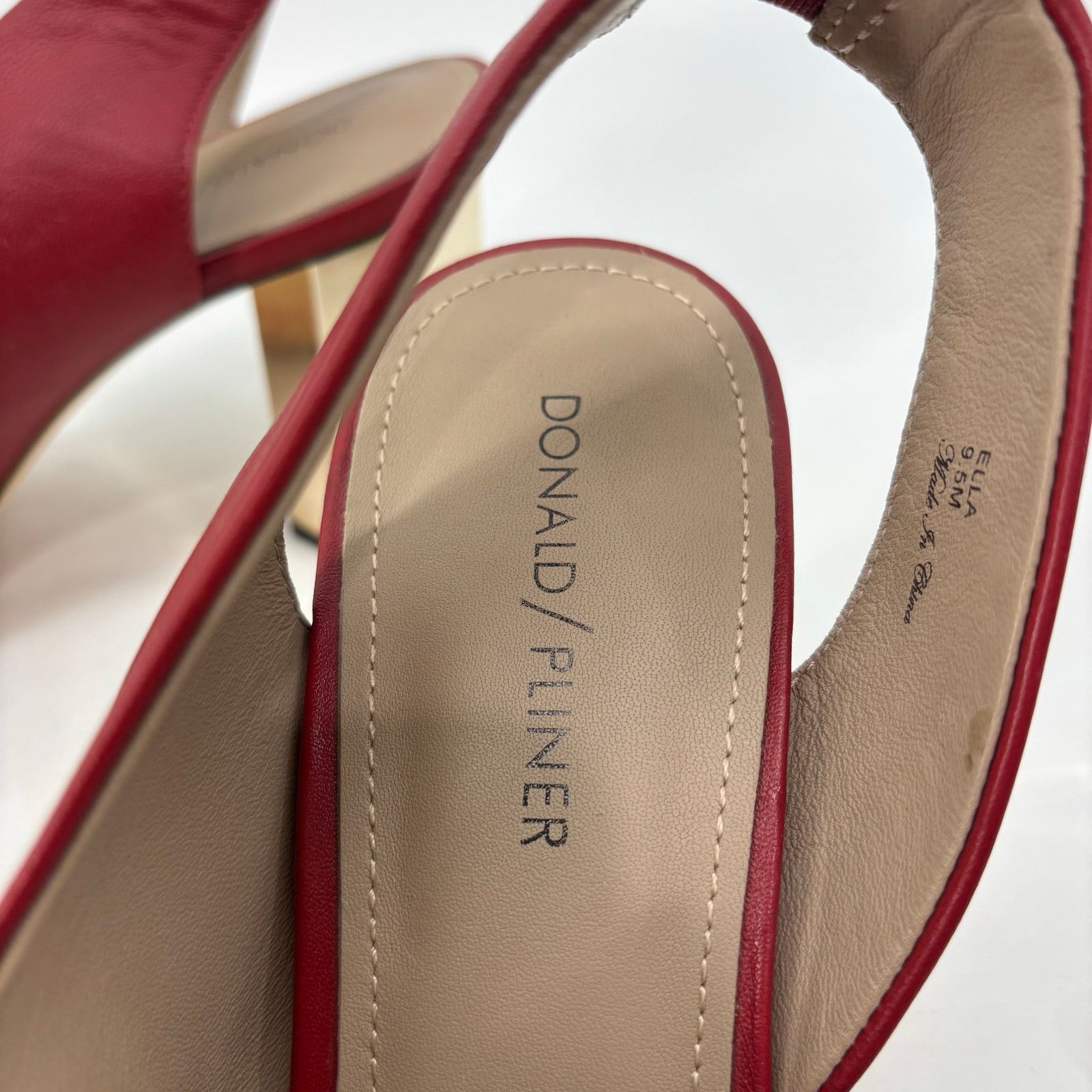 Donald Pliner Donald Pliner Womens Size 9.5 Red Open Toe Pumps Slingback Size US 9.5 / IT 39.5 - 12 Thumbnail