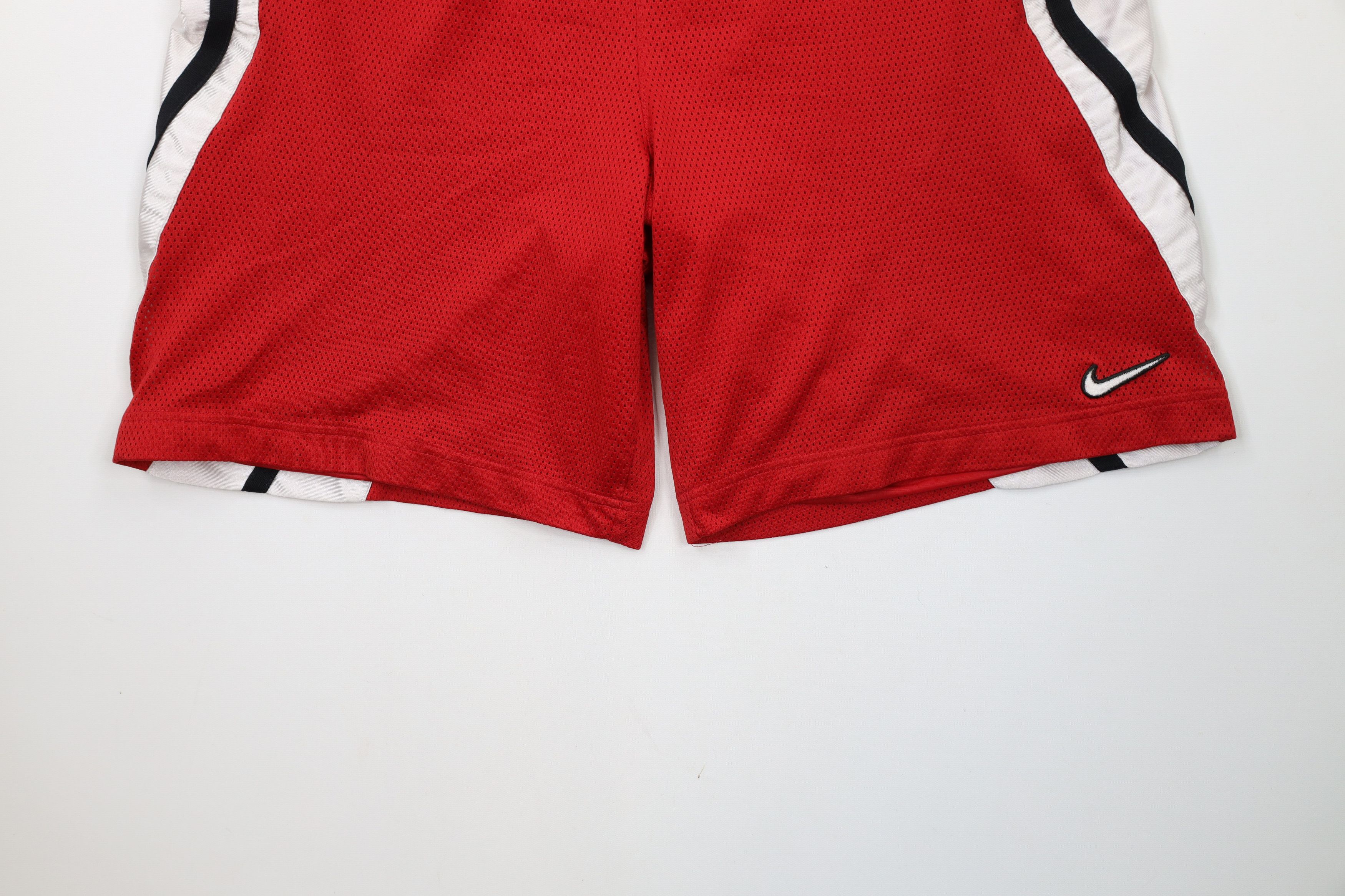Nike × Vintage Vintage 90s Y2K Nike Scott Mini Swoosh Striped Mesh Shorts Size US 32 / EU 48 - 4 Thumbnail