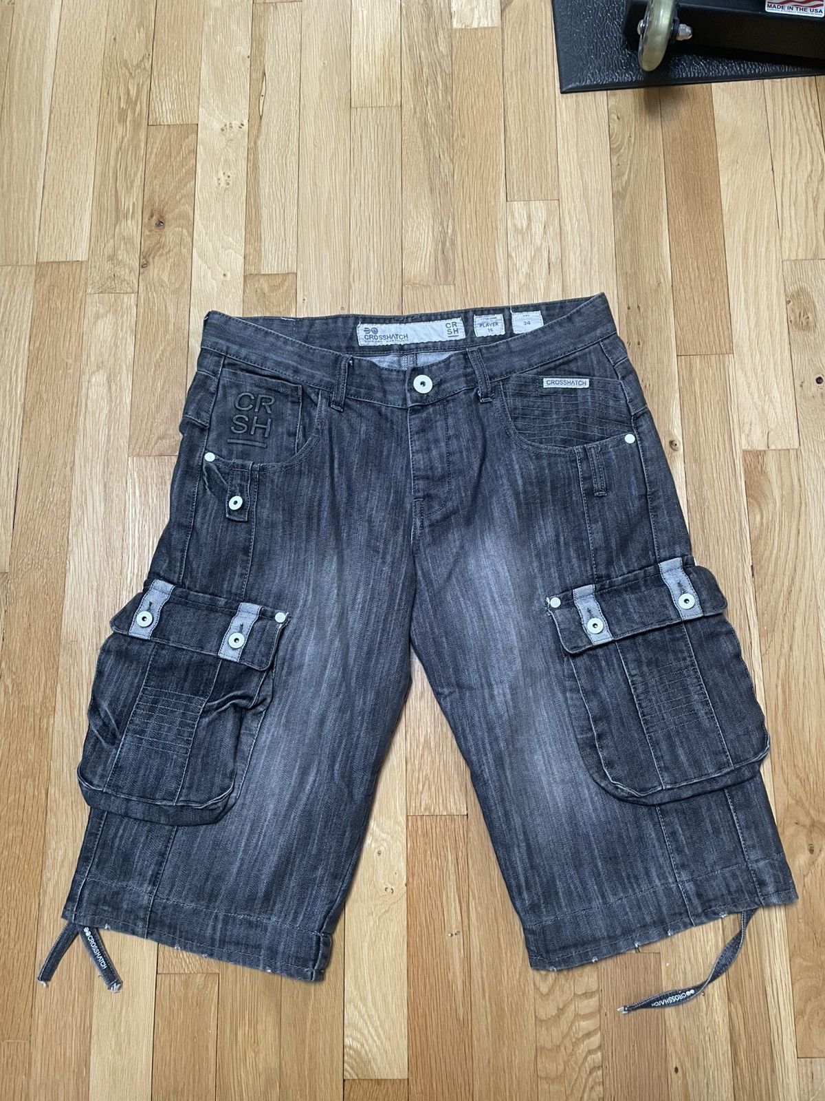 Vintage Grey Faded Jean shorts / jorts Crosshatch Size US 34 / EU 50 - 1 Thumbnail