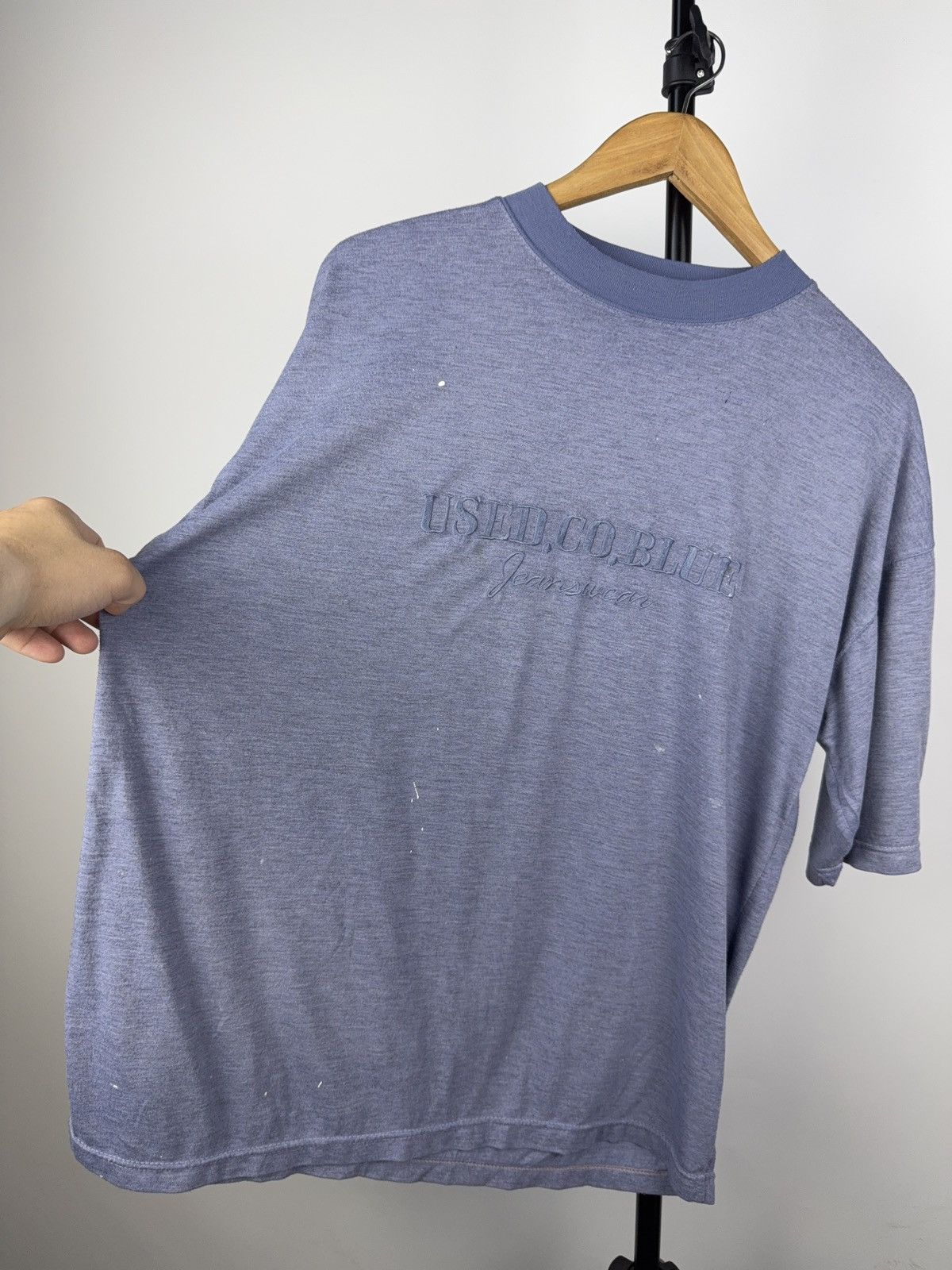 Designer × Japanese Brand × Vintage Distressed USED CO BLUE Japan Tee Embroidery Faded Purple L Size US L / EU 52-54 / 3 - 3 Thumbnail