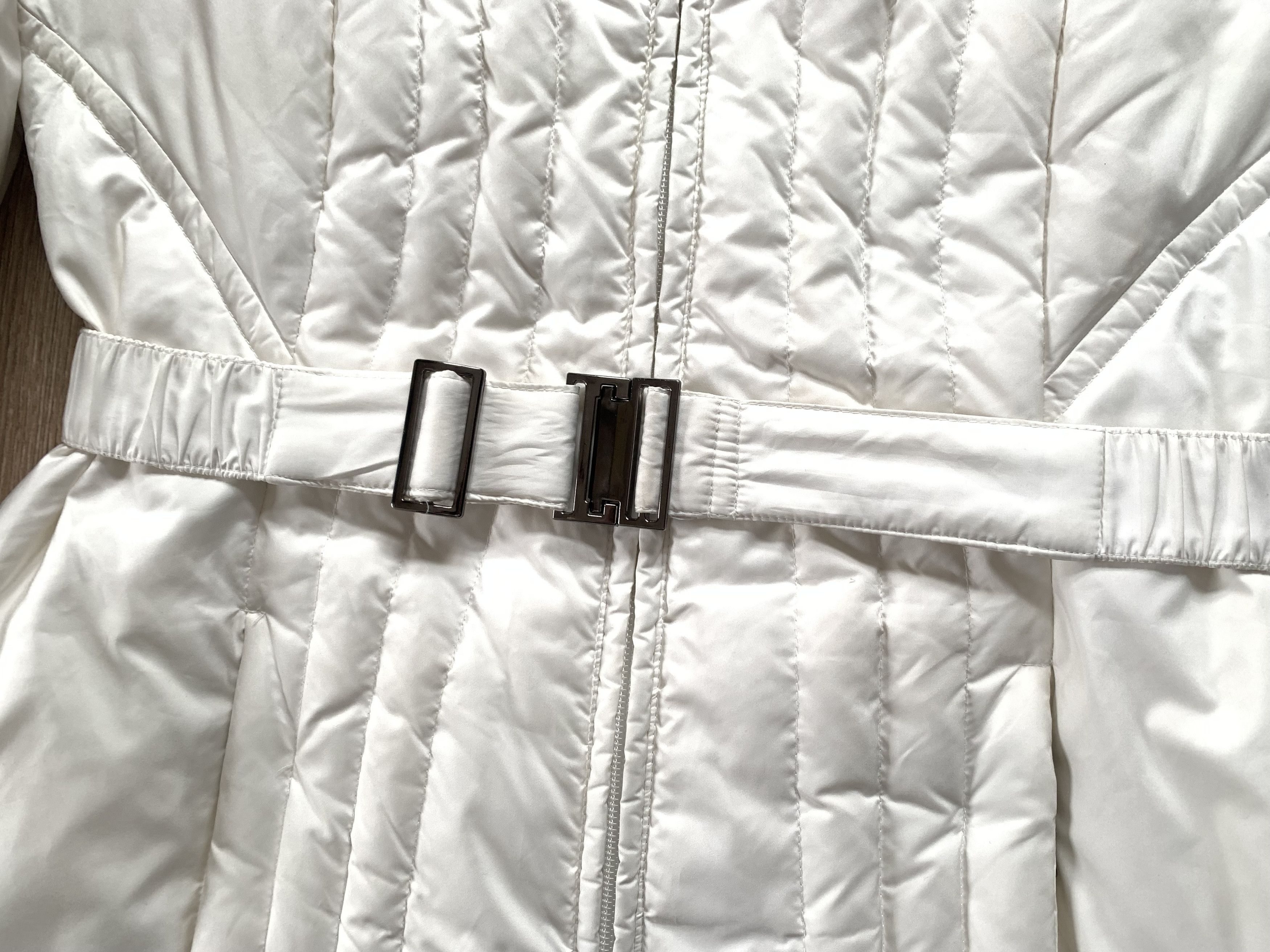 Add ADD White Belted Goose Down Puffer Quilted Coat Size M / US 6-8 / IT 42-44 - 6 Thumbnail