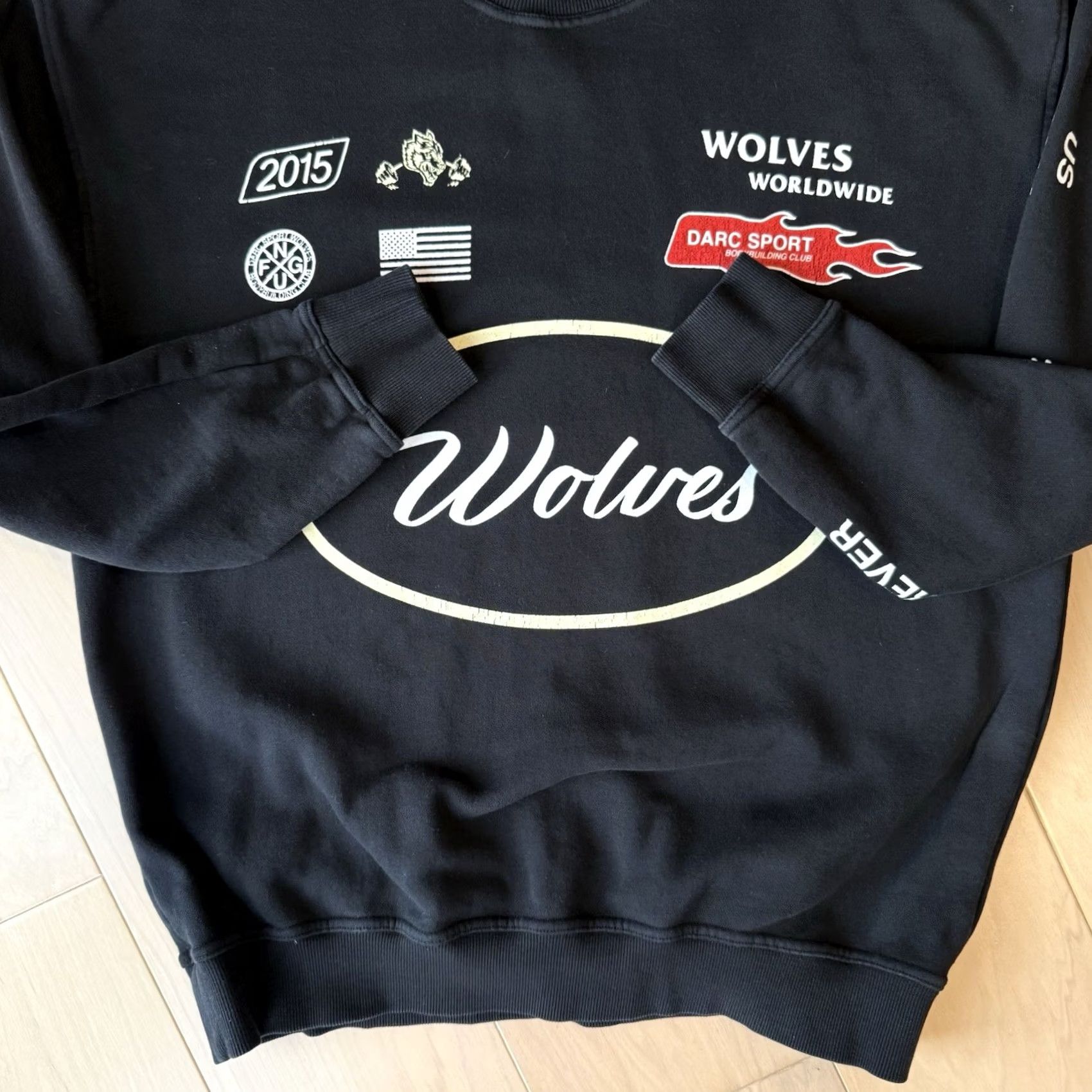 Darc Sport Darc Sport Wolves Club Sweatshirt Medium Black Fleece Pullover Sweatshirt Mens 90s City College American Black Panther Logo Wool? Size US M / EU 48-50 / 2 - 6 Thumbnail