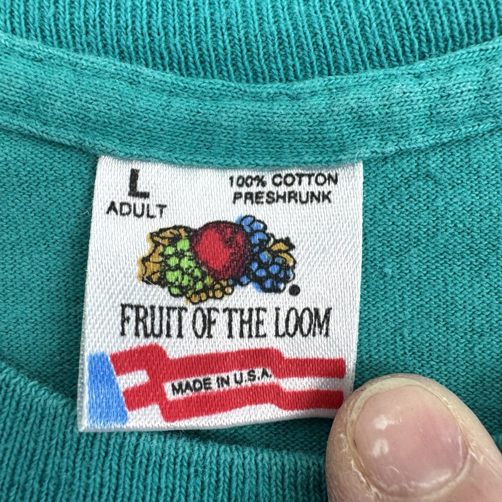 Fruit Of The Loom VINTAGE Royal Dunes Resort Hilton Head Island T Shirt Adult Large Vacation Hotel Mens 90s USA Blue Crew Neck Short Sleeve Fruit of the Loom T-Shirt Size US L / EU 52-54 / 3 - 4 Thumbnail