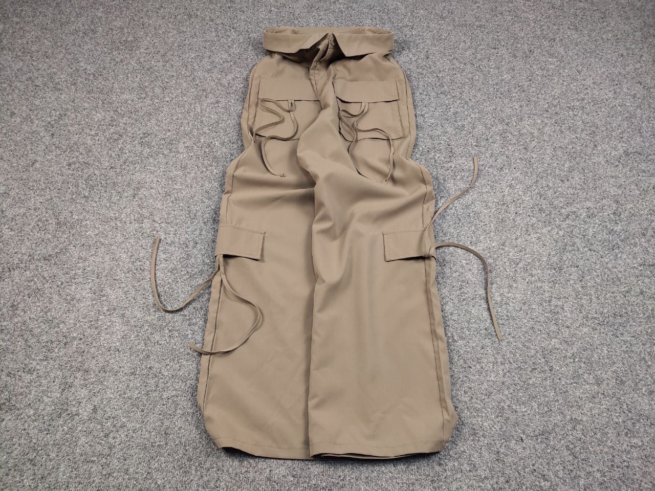 Japanese Brand Vintage 90's Japan Style Baggy Beige Womens Cargo Pants Size 28" / US 6 / IT 42 - 2 Thumbnail