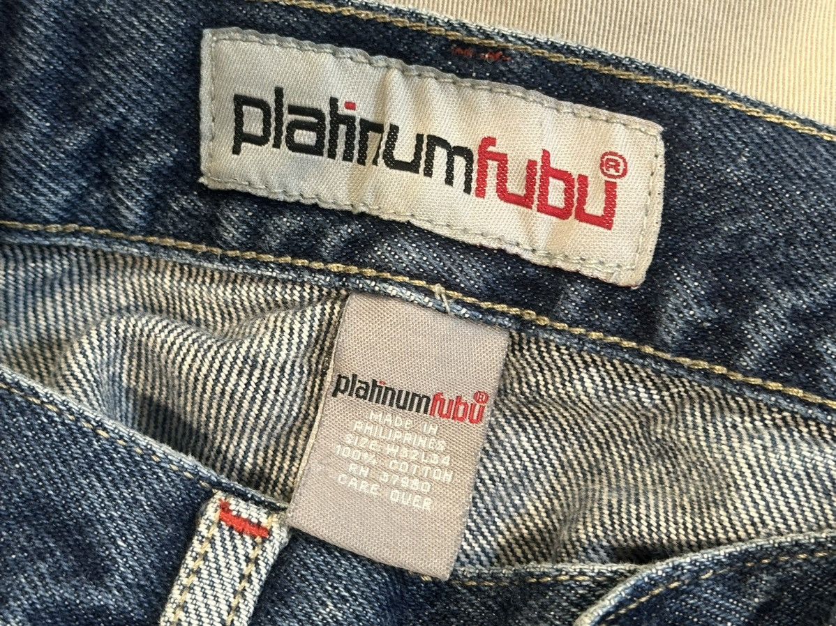 Fubu Platinum FUBU Jeans W32 L34 Red Embroidered Vintage Baggy Size US 32 / EU 48 - 3 Thumbnail