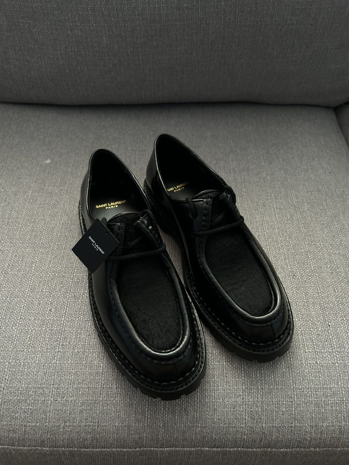 Saint Laurent Paris Saint Laurent Ponyhair lth Derbys blk 41 Size US 8 / EU 41 - 9 Thumbnail