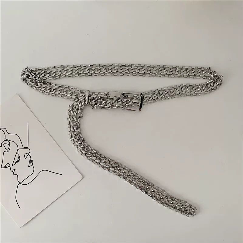 Designer New Design Vintage Belt Riveted Belts Menswear Accessories Size ONE SIZE - 6 Thumbnail