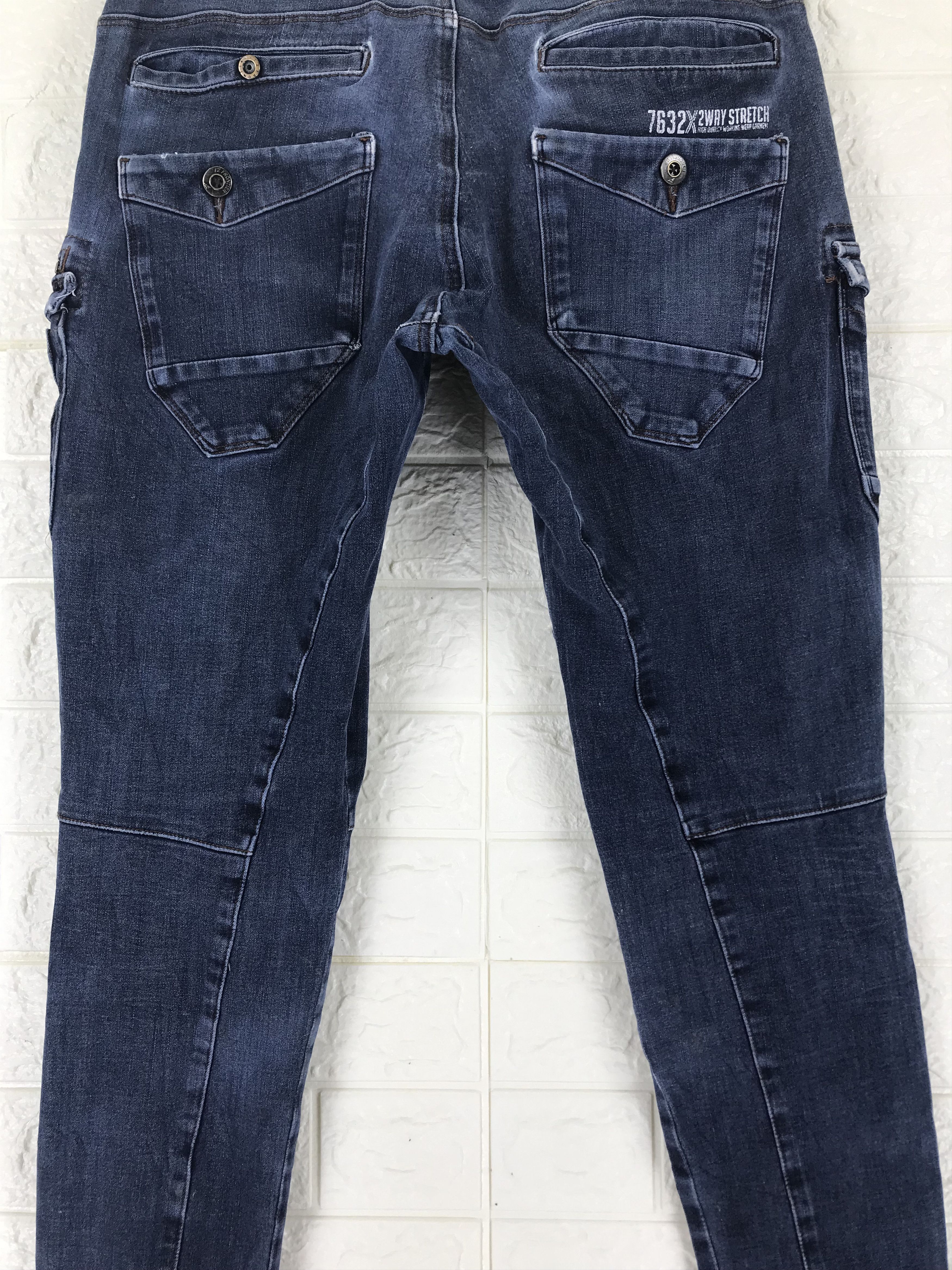 Japanese Brand Iz Frontier Multipocket Tactical Cargo Strech Jeans Size US 31 - 7 Thumbnail
