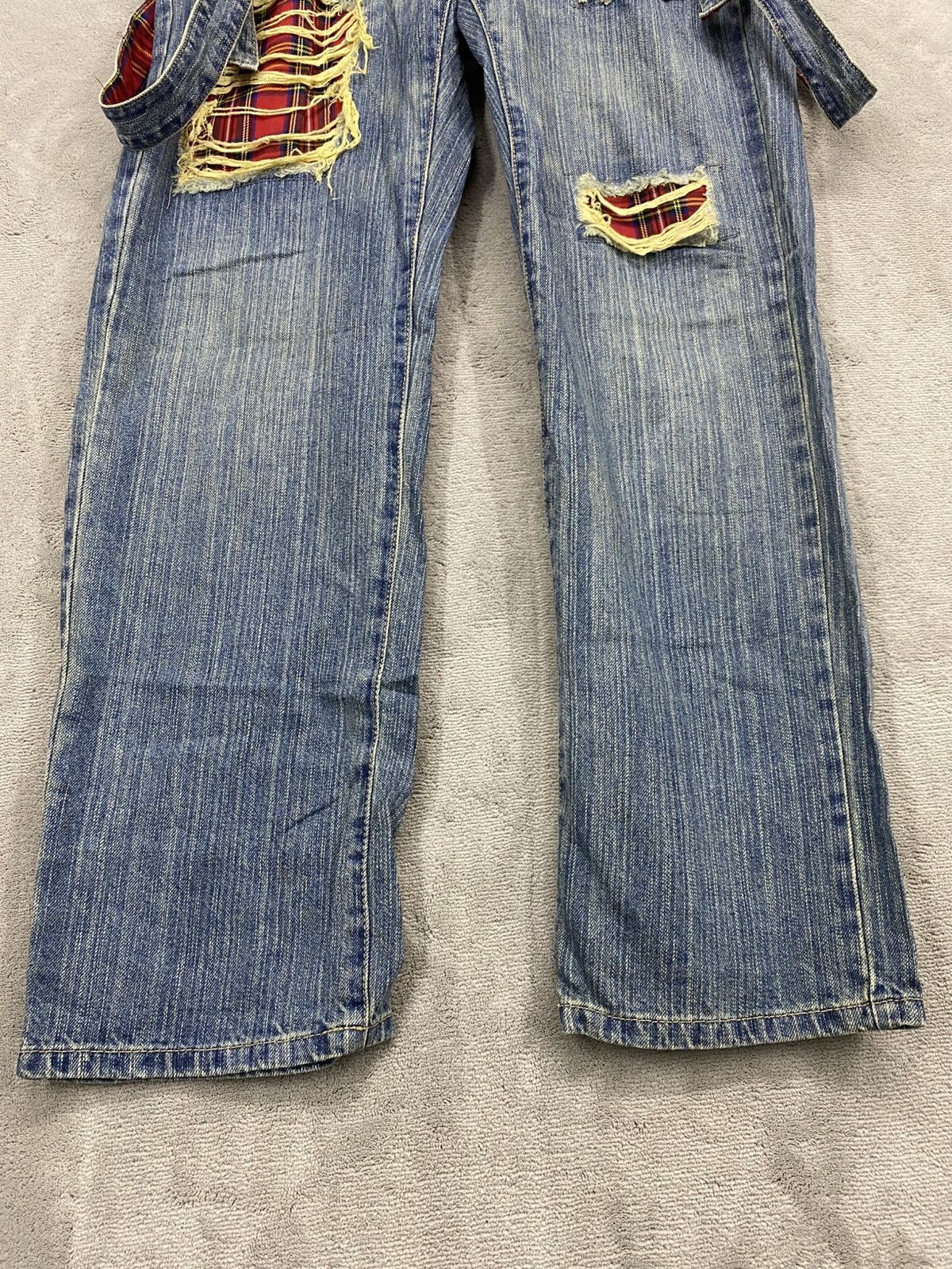 If Six Was Nine VINTAGE CLEF DE SOL DENIM PATCHWORK SUSPENDED BELT PUNK Size US 32 / EU 48 - 6 Thumbnail