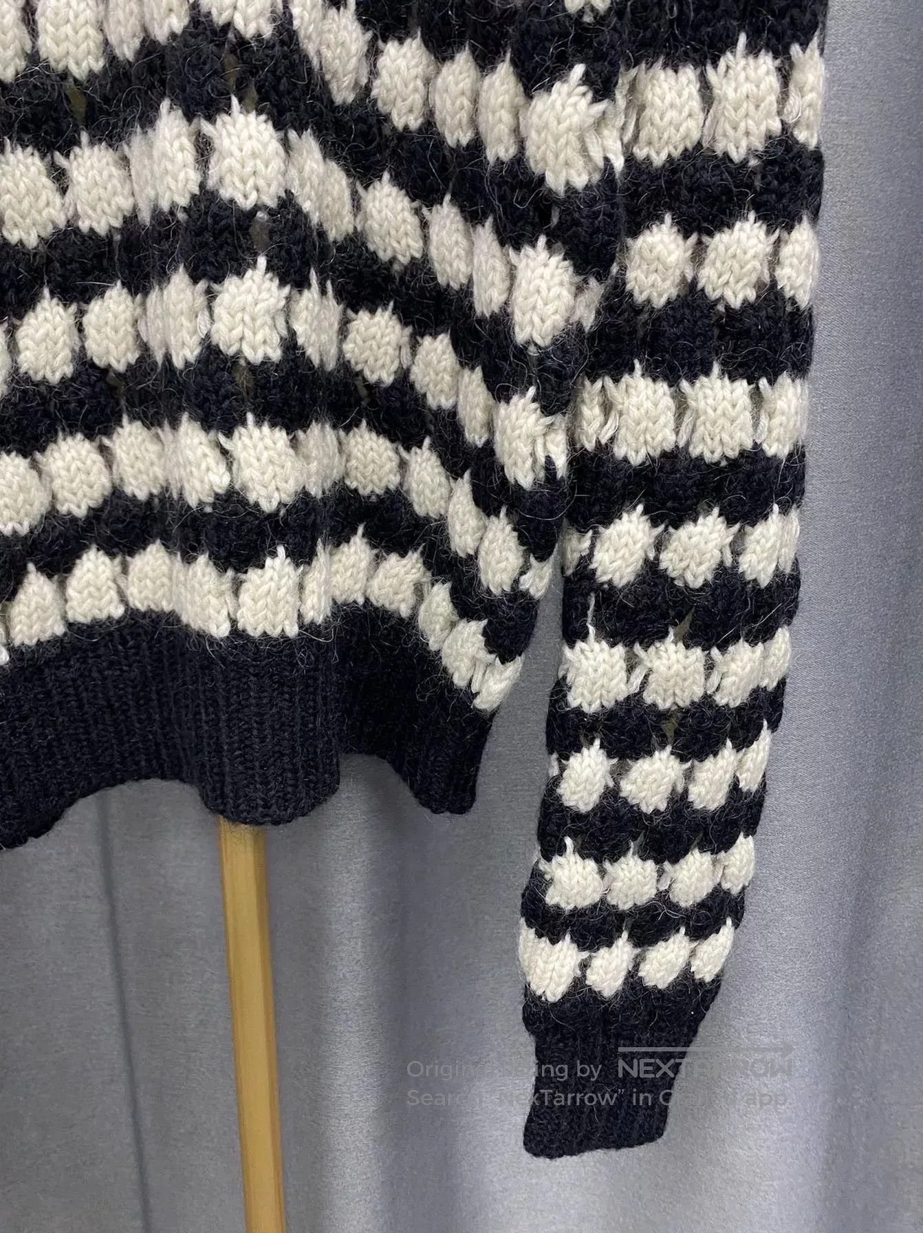 Saint Laurent Paris Saint Laurent Black White Striped Openwork Knit. Size S / US 4 / IT 40 - 4 Thumbnail