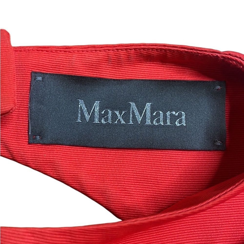 Max Mara MaxMara Red Pleated Open Back Sleeveless Mini Dress Size 8 Size M / US 6-8 / IT 42-44 - 8 Thumbnail