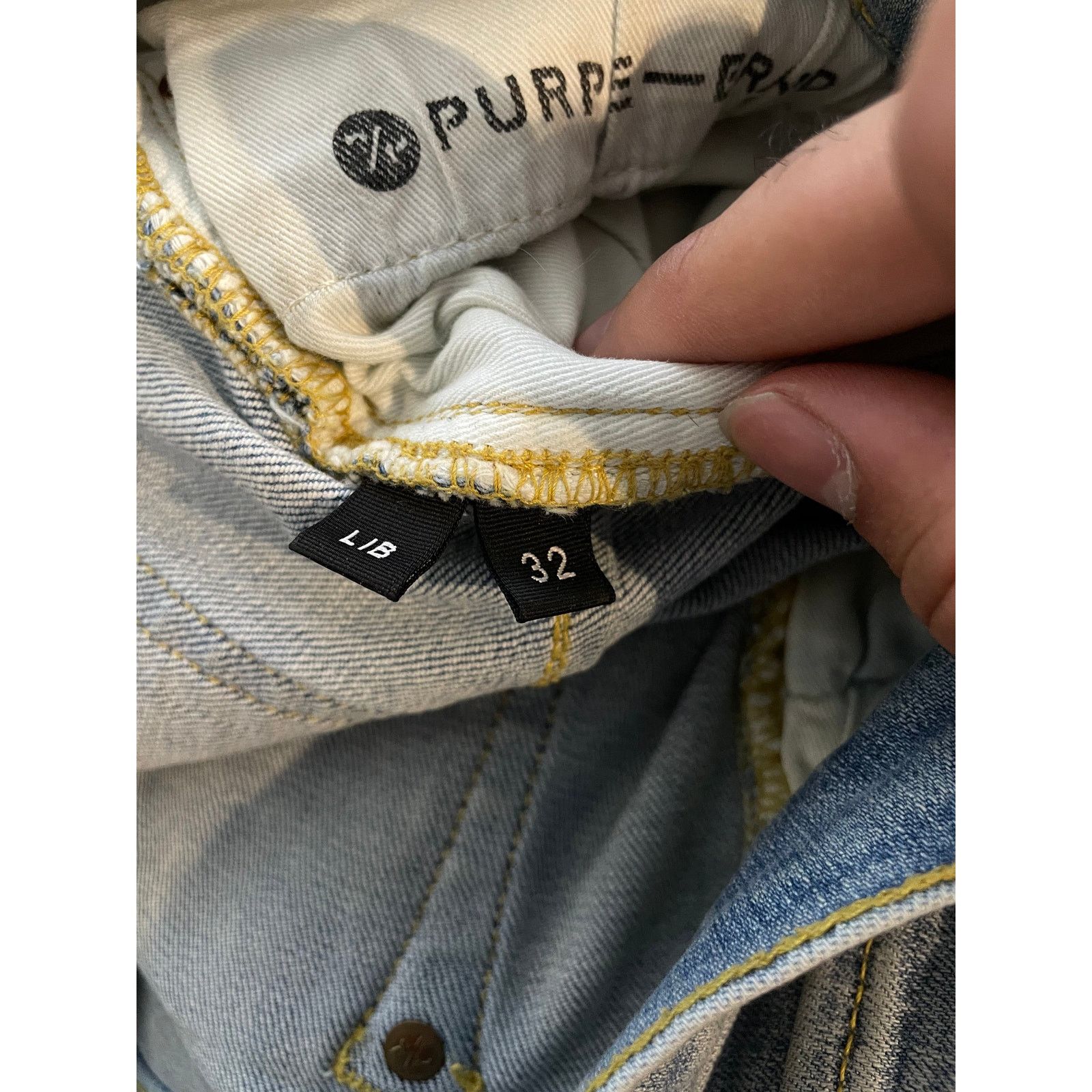Purple Brand Purple Jeans Light Wash Ripped Used 32 Size US 32 / EU 48 - 5 Thumbnail