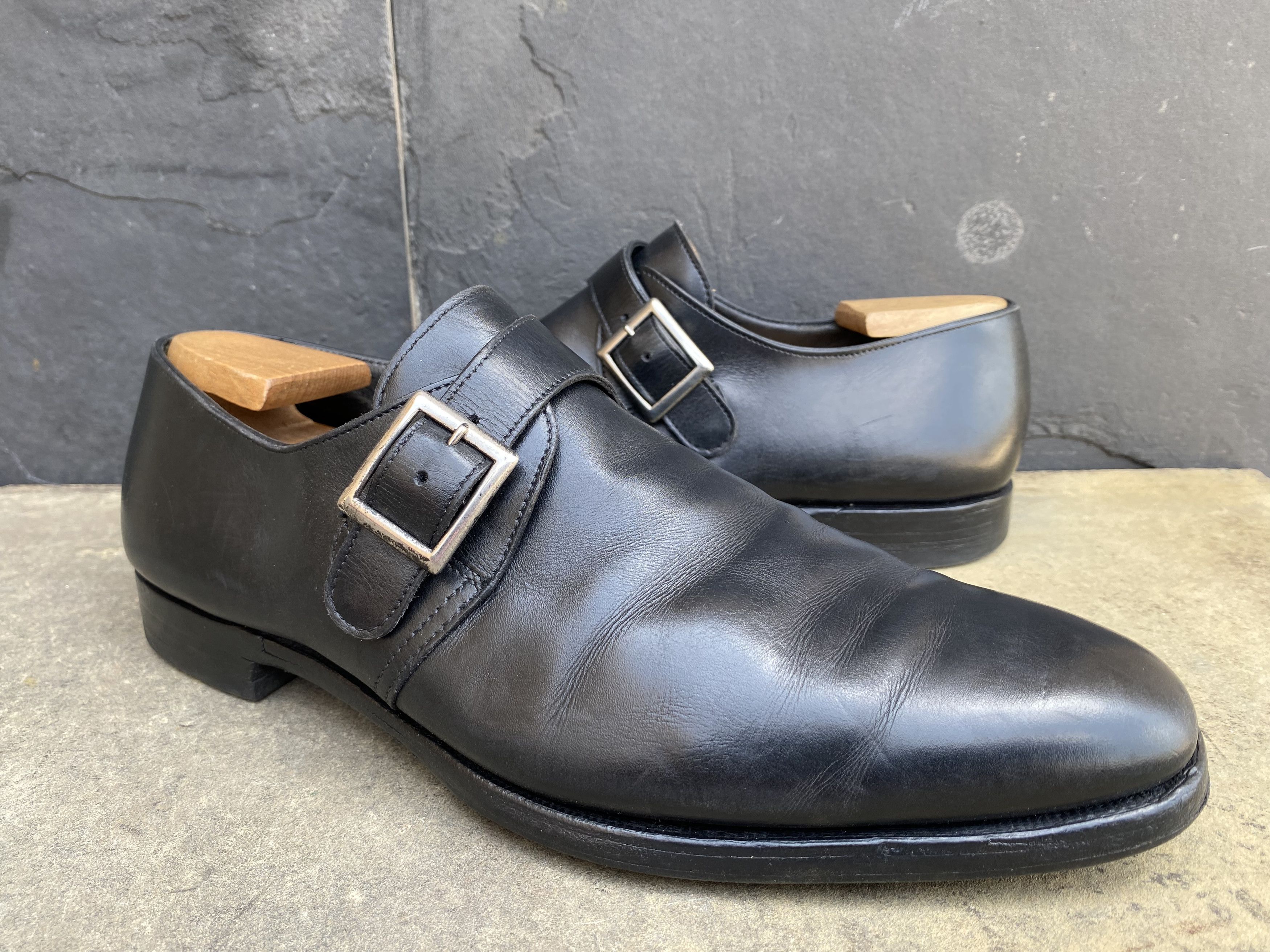 Crockett & Jones Seymour 2 Black Calf Leather Double Monk  display picture 1