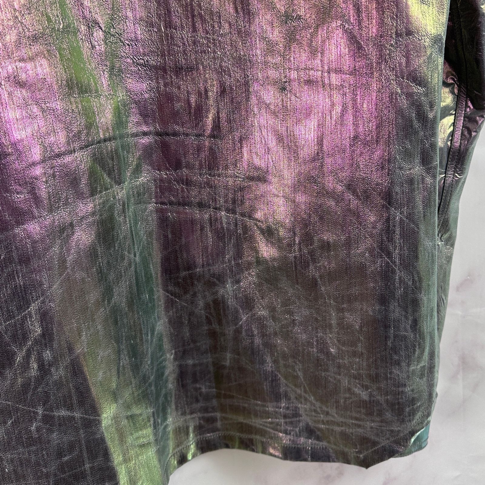 Rick Owens Rick Owens S/S20 Iris Shiny Denim Outershirt Size US L / EU 52-54 / 3 - 10 Thumbnail