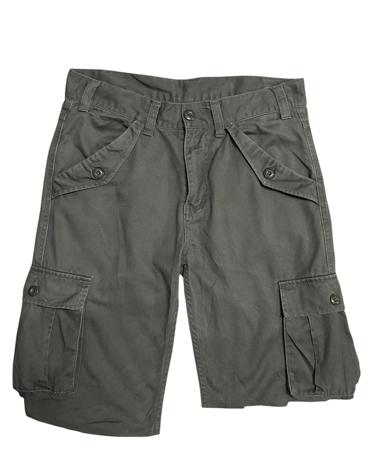 Japanese Brand Cargo Shorts ARMY Green Vintage Size US 32 / EU 48 - 1 Thumbnail