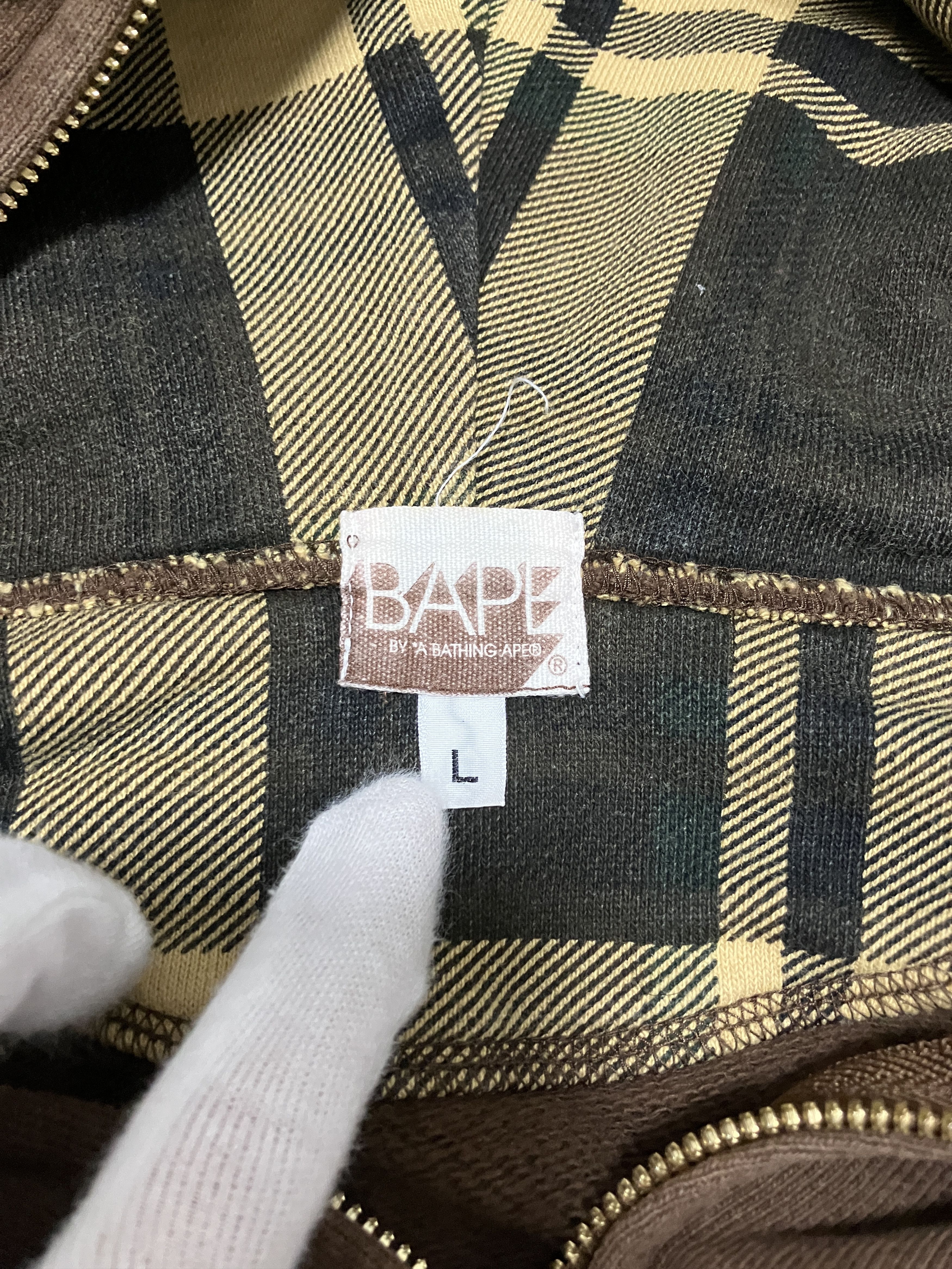 Bape OG Bape Brown Multi Patch Full Zip Hoodie Size US L / EU 52-54 / 3 - 7 Thumbnail