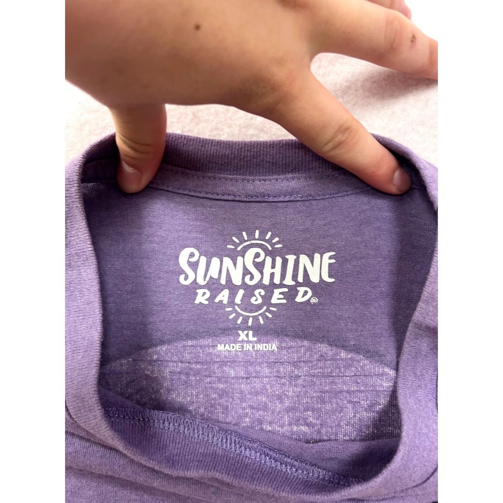 Vintage VINTAGE Beach Girl Graphic T-Shirt Purple Sunshine Raised XL Purple Unisex Adults Shirt Womens/Mens (adjust to since gender not specified) Size XL / US 12-14 / IT 48-50 - 3 Thumbnail