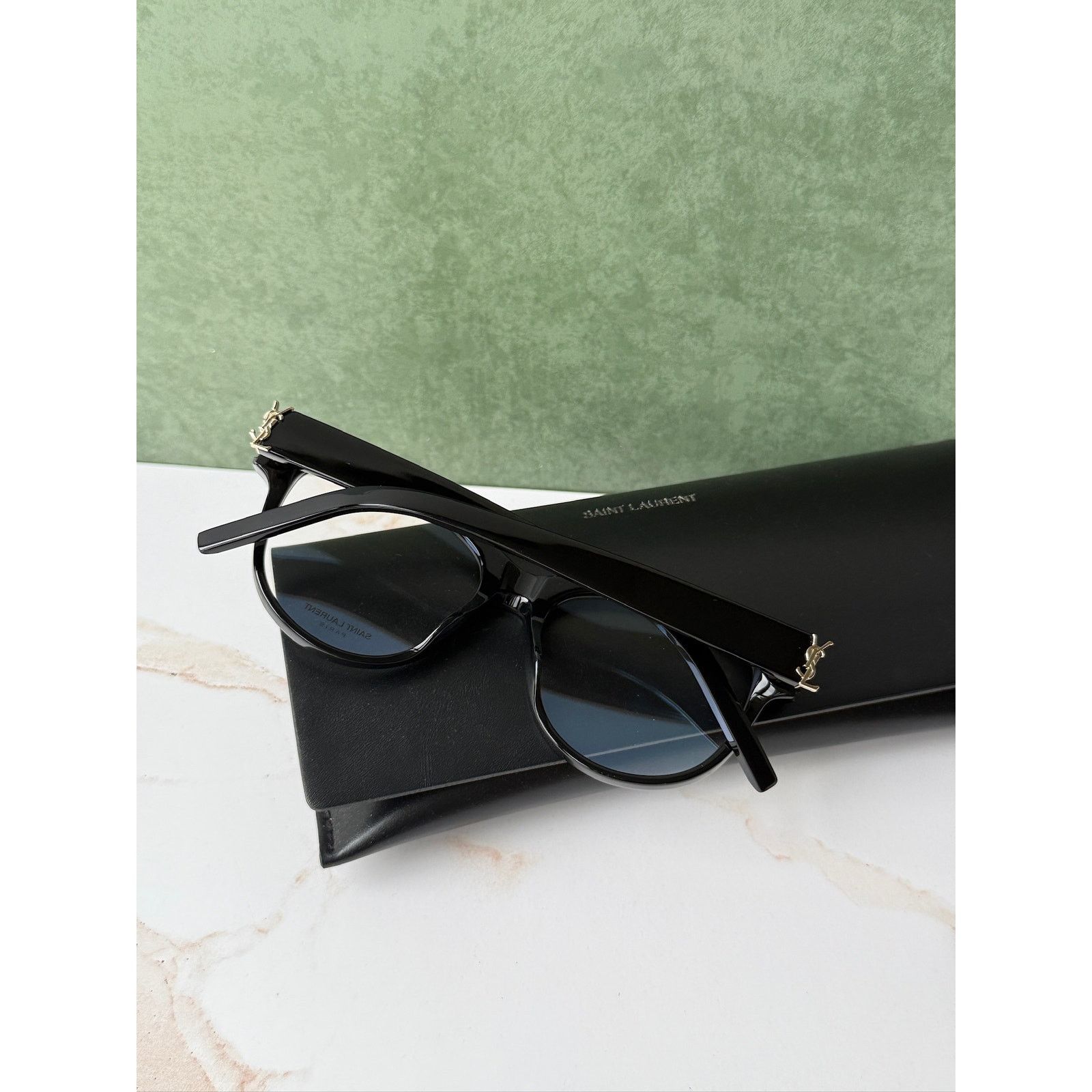 Saint Laurent Paris NEW Saint Laurent SLM108 OPT Black Logo Eyeglasses Frames Size ONE SIZE - 3 Thumbnail