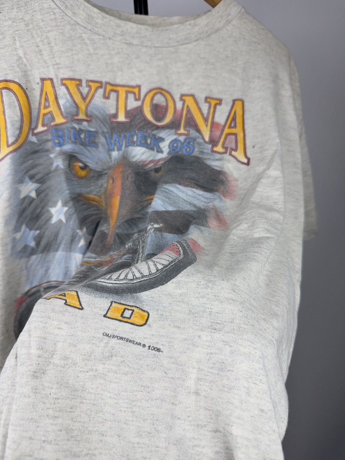 Vintage Vintage 1996 Daytona Bike Moto Week Biker Eagle T Shirt Size US L / EU 52-54 / 3 - 6 Thumbnail