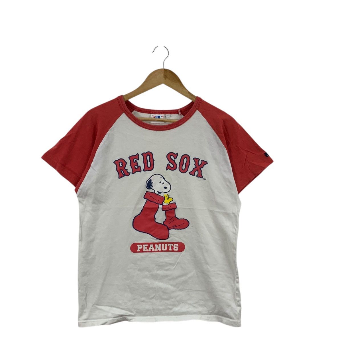 MLB MLB x PEANUTS Boston Red Sox Snoopy Tee Shirt Top Baseball Size L / US 10 / IT 46 - 2 Thumbnail
