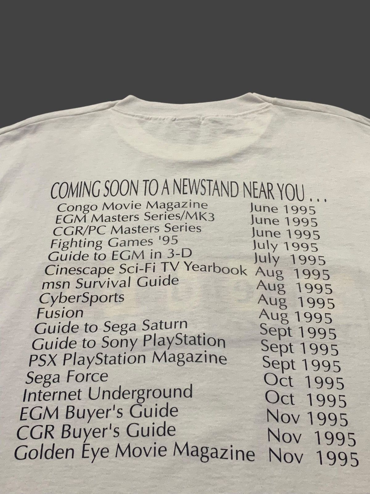 Apple × Playstation × Sony Vintage sendai 1995 Magazine Journalist List Of Gaming Tees Size US XL / EU 56 / 4 - 6 Thumbnail