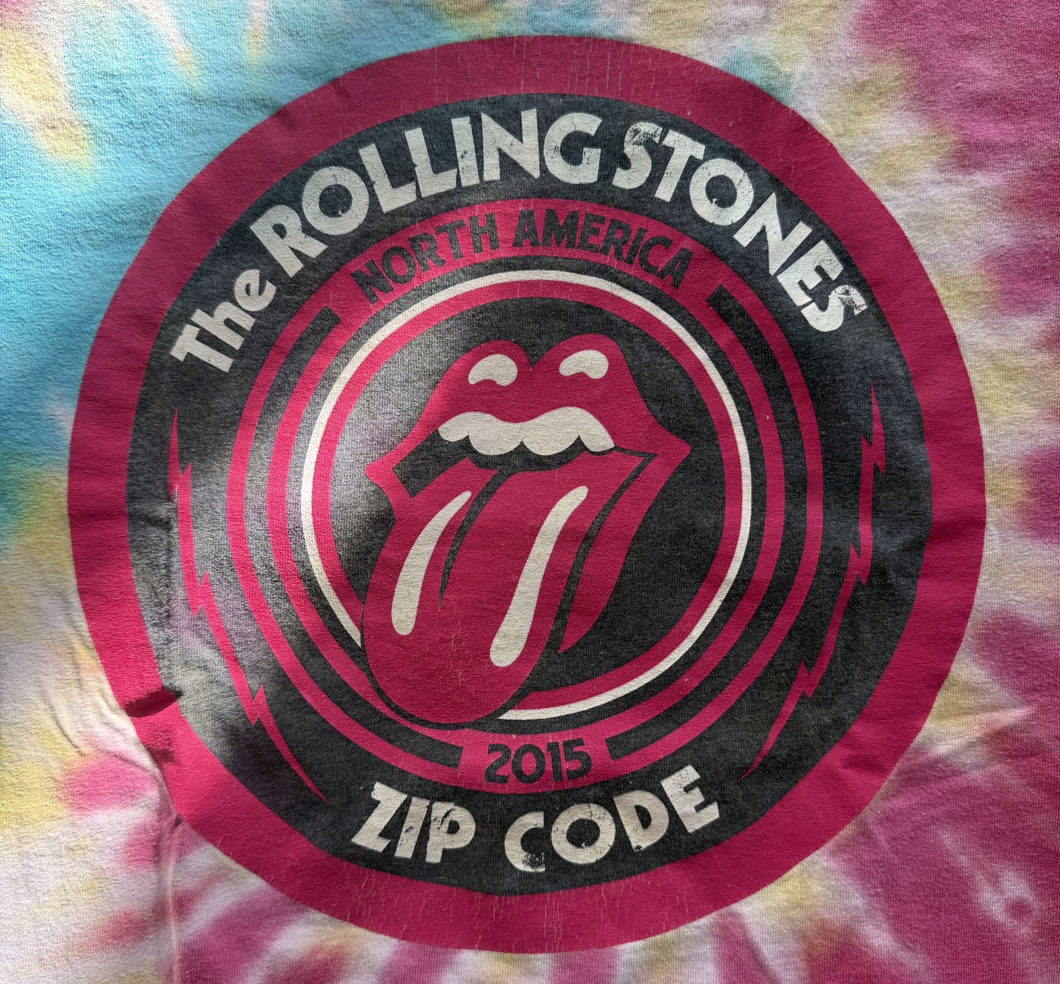 Vintage Vintage Rolling Stones Tye-Die T-Shirt Size US XL / EU 56 / 4 - 3 Thumbnail