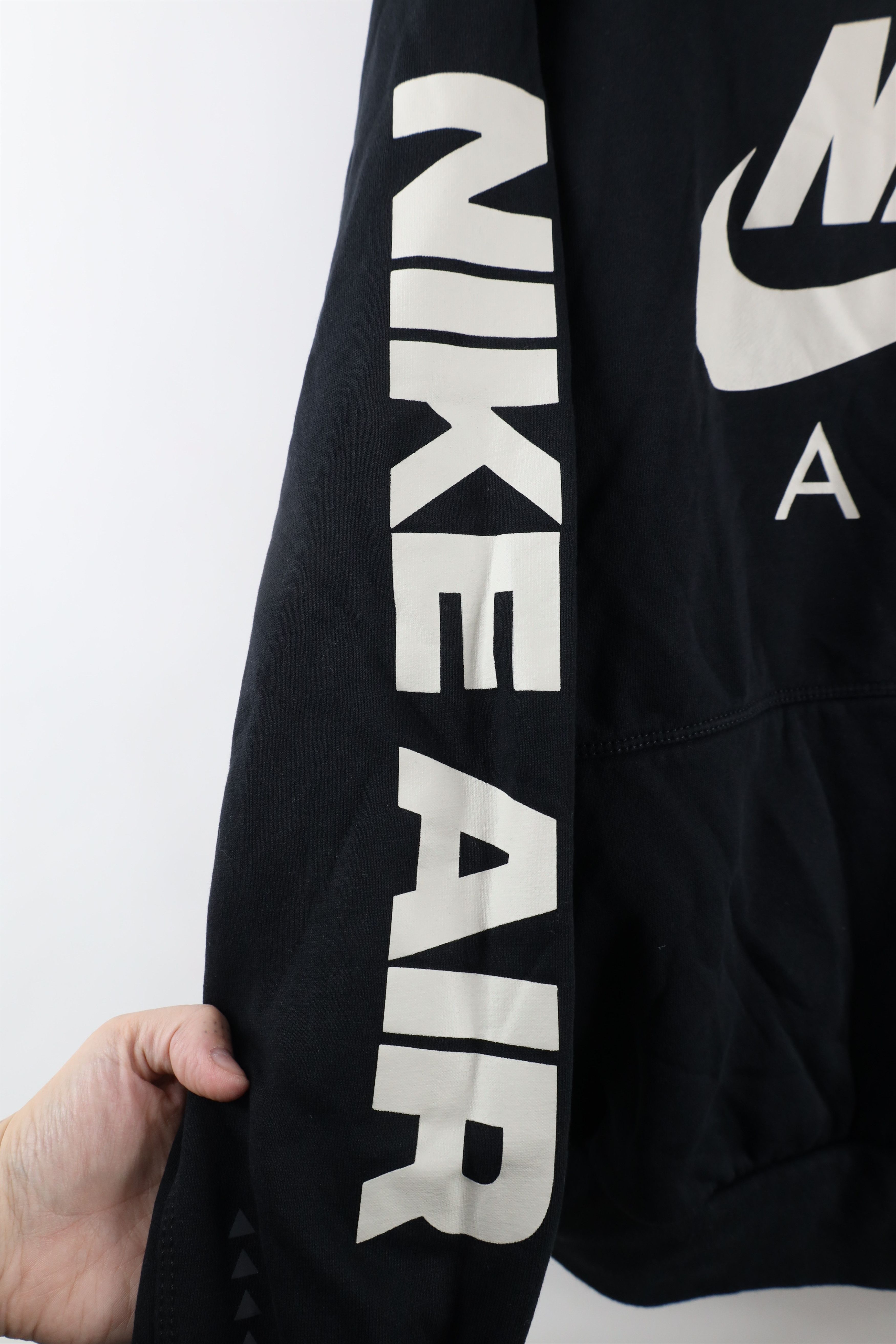 Nike × Vintage Vintage Nike Air Out Reflective Big Swoosh Hoodie Black Size US M / EU 48-50 / 2 - 6 Thumbnail