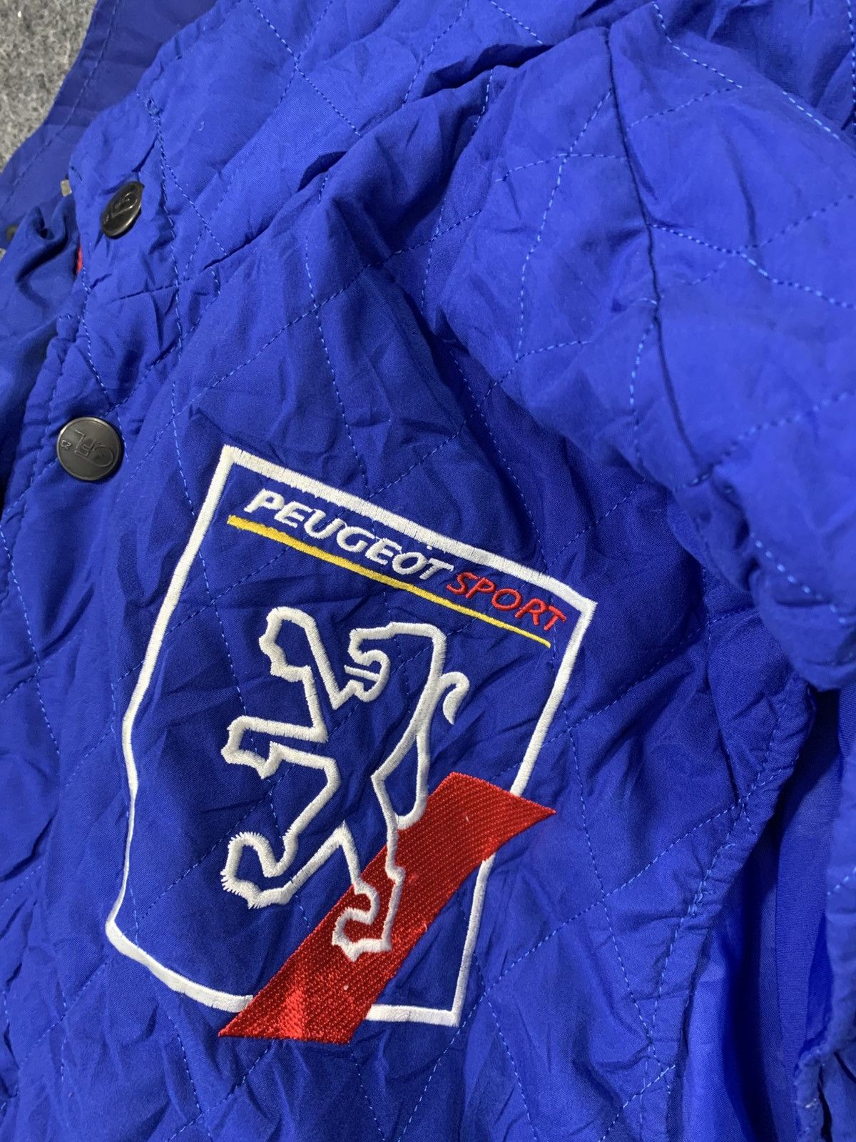 Vintage Peugeot Sport Rally Team Winter Coat Gillete Hooded Padded Size US XL / EU 56 / 4 - 7 Thumbnail