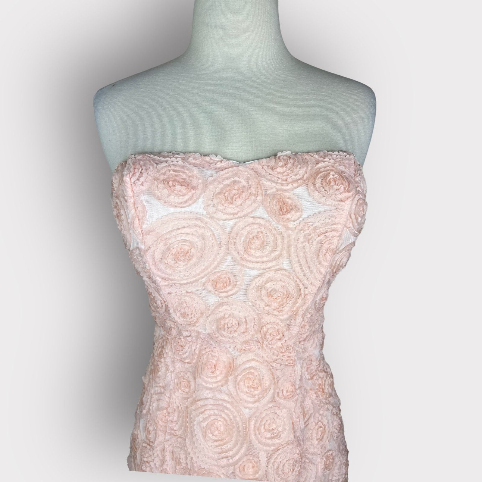 Vintage Lush | Vintage Y2K Rosette Strapless Formal Dress | Small Size S / US 4 / IT 40 - 5 Thumbnail
