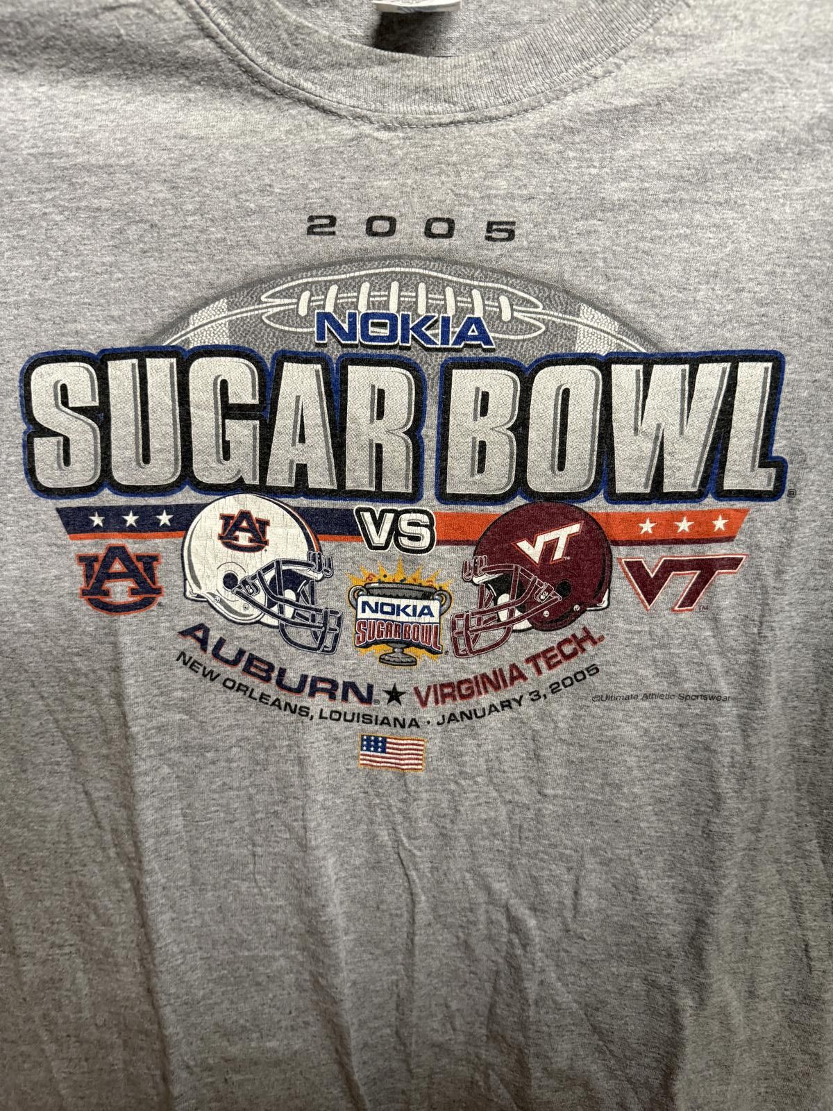 Gildan Sugar Bowl 2005 Football T-shirt Auburn vs Virginia Tech XL Size US XL / EU 56 / 4 - 3 Thumbnail