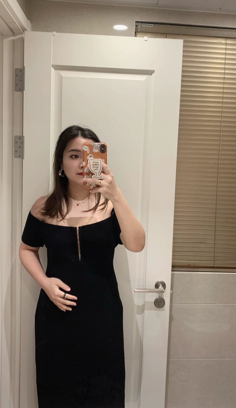 HELMUT LANG Knit dress with one word