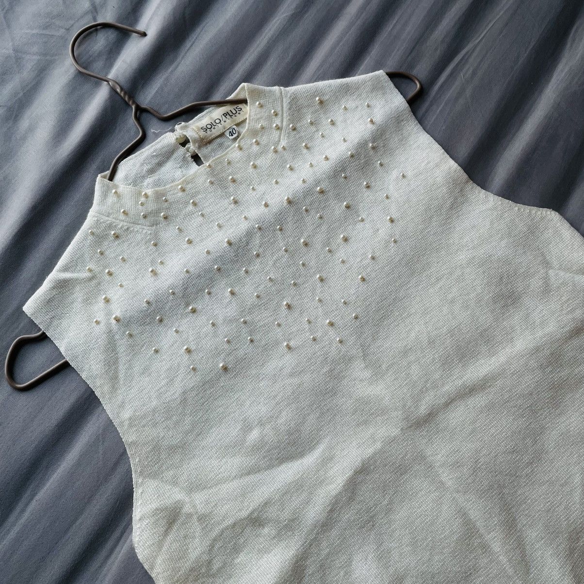 20471120 × If Six Was Nine Japanese Vintage Pearl White Tank Top Size S / US 4 / IT 40 - 1 Thumbnail