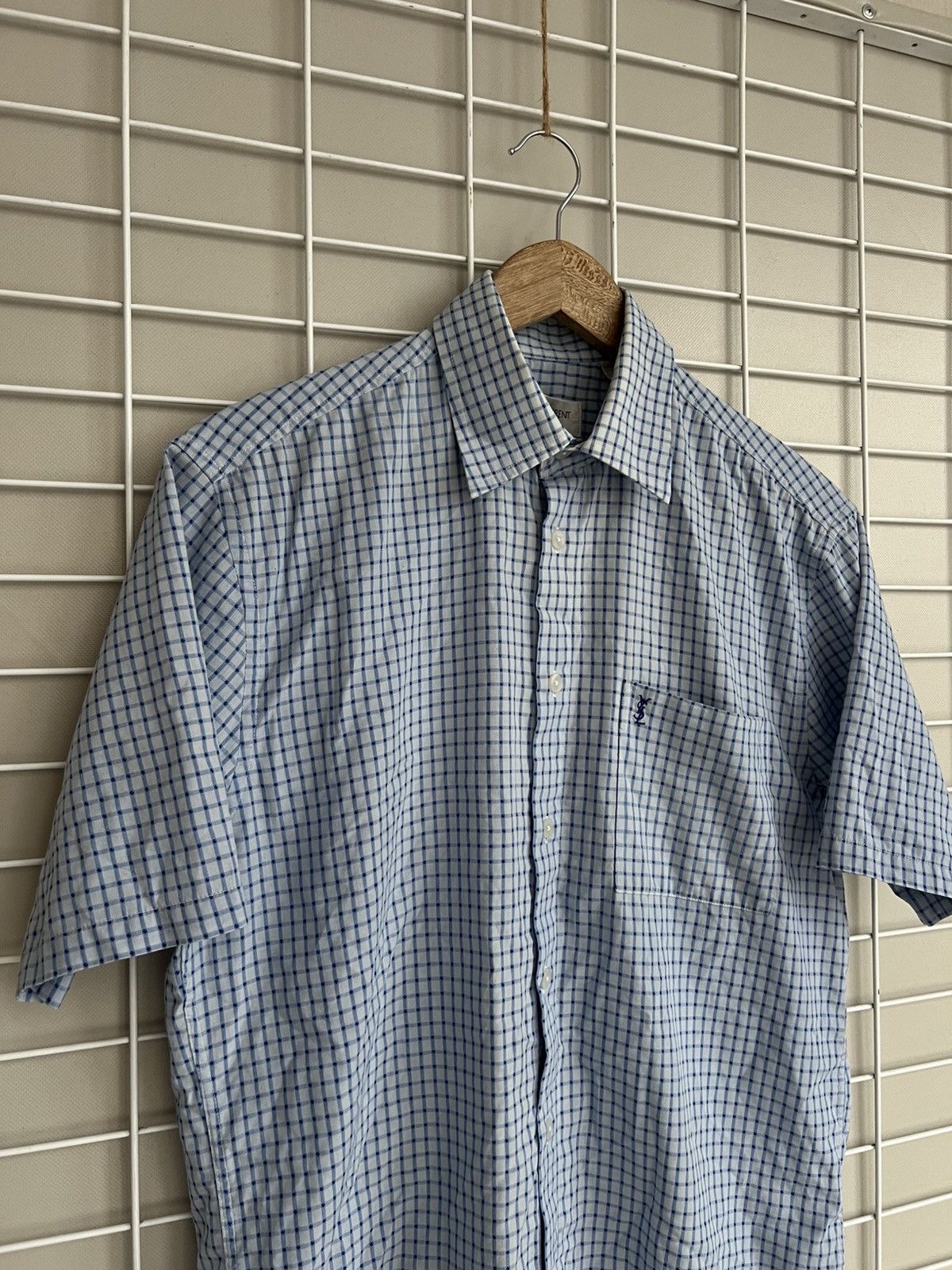 Yves Saint Laurent Yves Saint Laurent Checked Button Shirt Mens Size M YSL Size US M / EU 48-50 / 2 - 3 Thumbnail