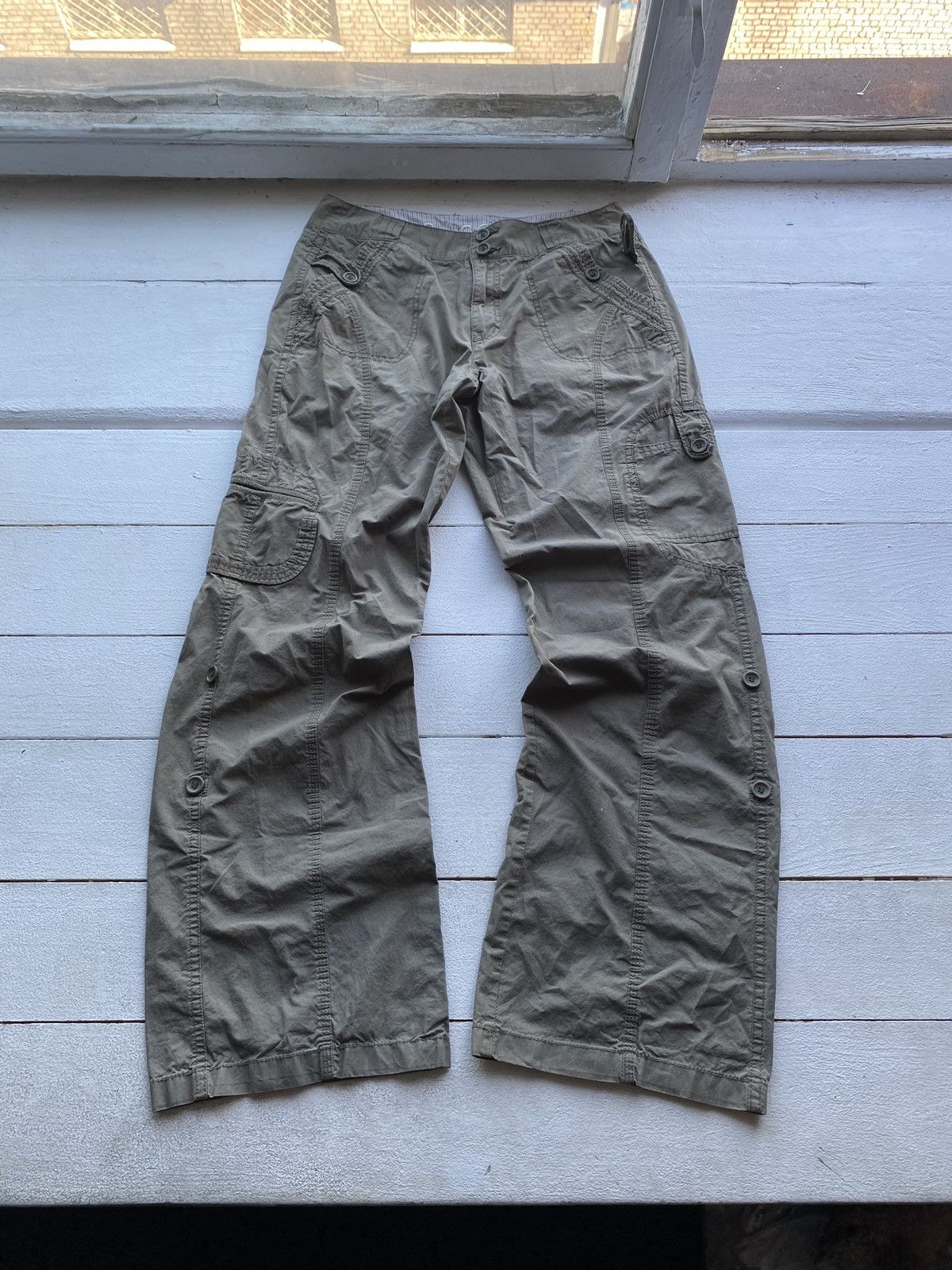 Other 🔥Gothic Punk Opium Flared Bell Bootcut Gorpcore Cargo Pants Size 30" / US 8 / IT 44 - 1 Thumbnail